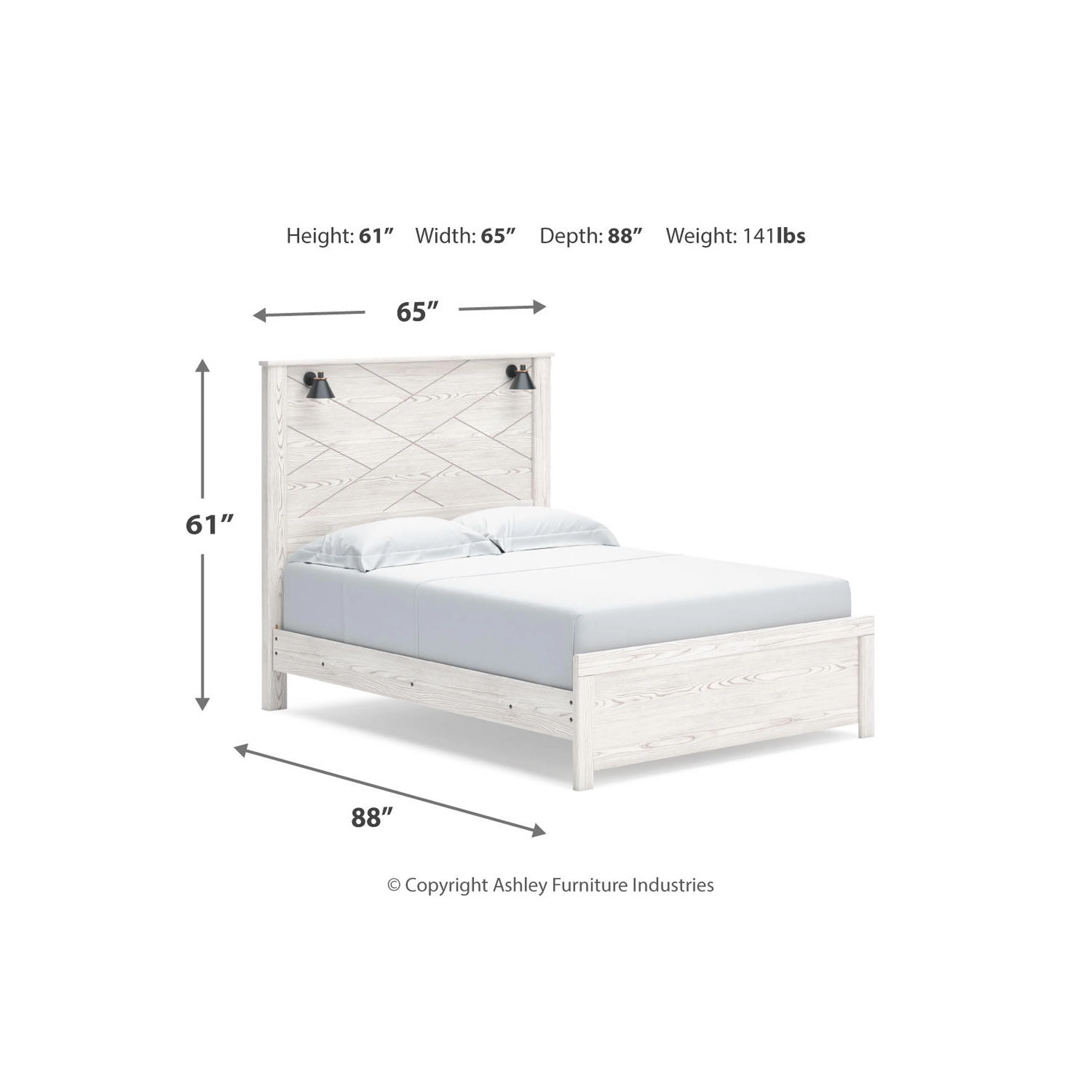 Gerridan Panel Bed - White/Gray - Image 14