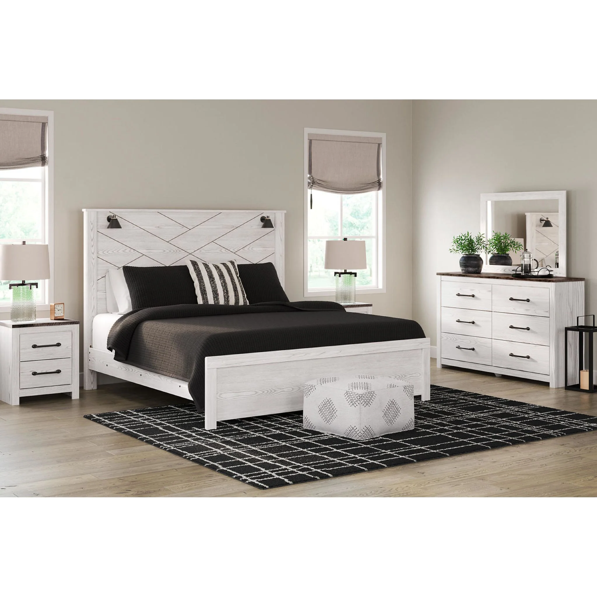 Gerridan Panel Bed - White/Gray - Image 27