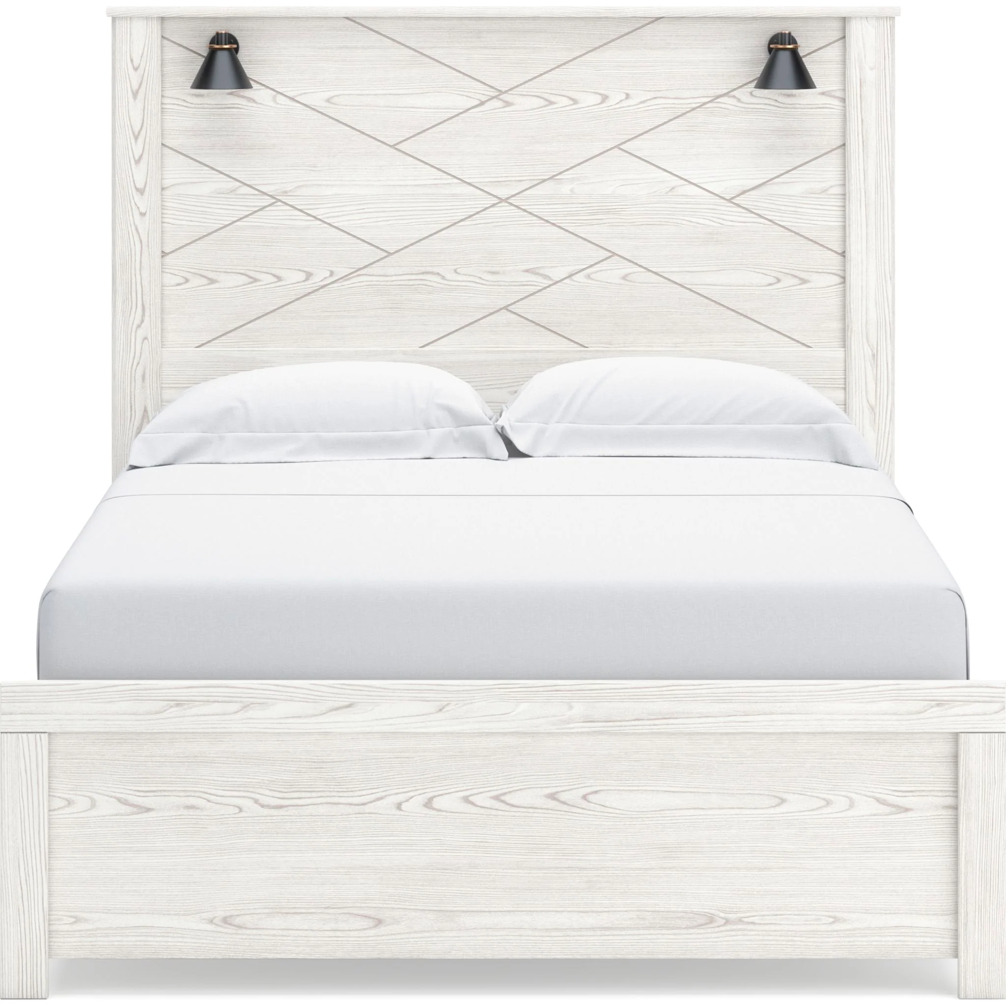 Gerridan Panel Bed - White/Gray - Image 3