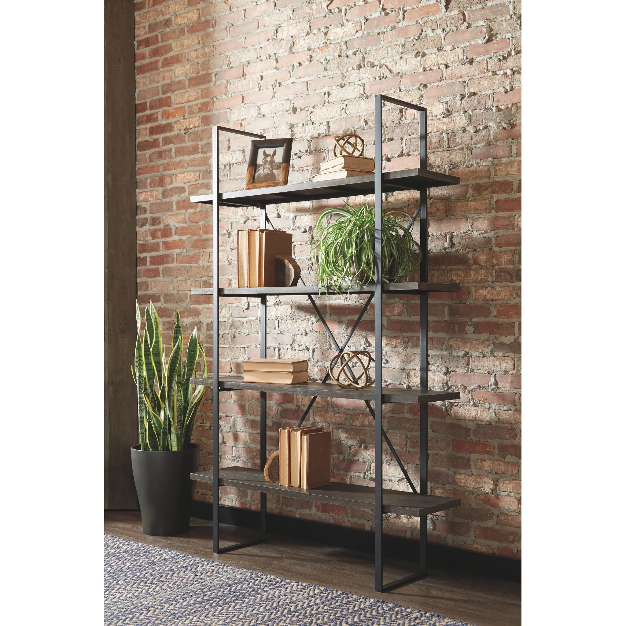 Gilesgrove Bookcase - Black/Gray - Image 2