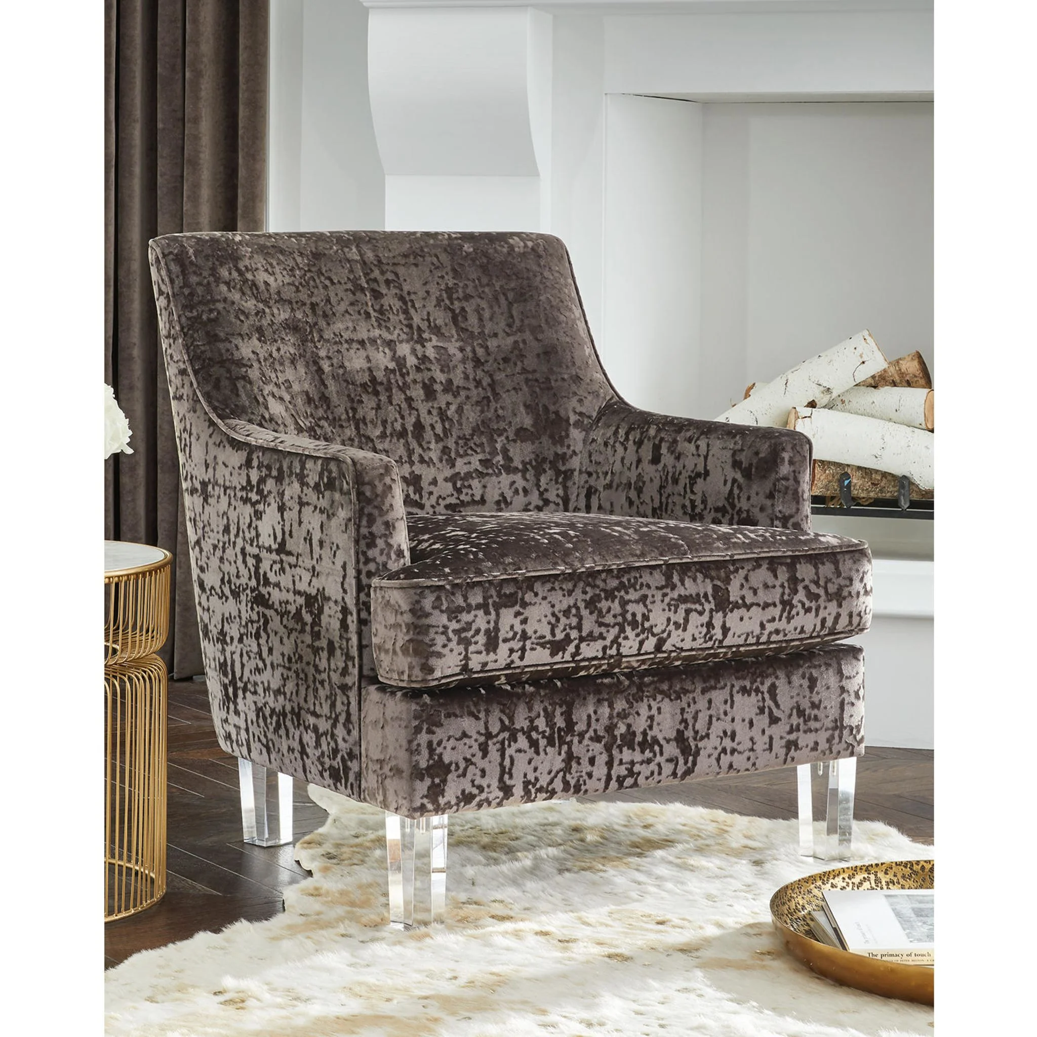 Gloriann Accent Chair - Charcoal - Image 3