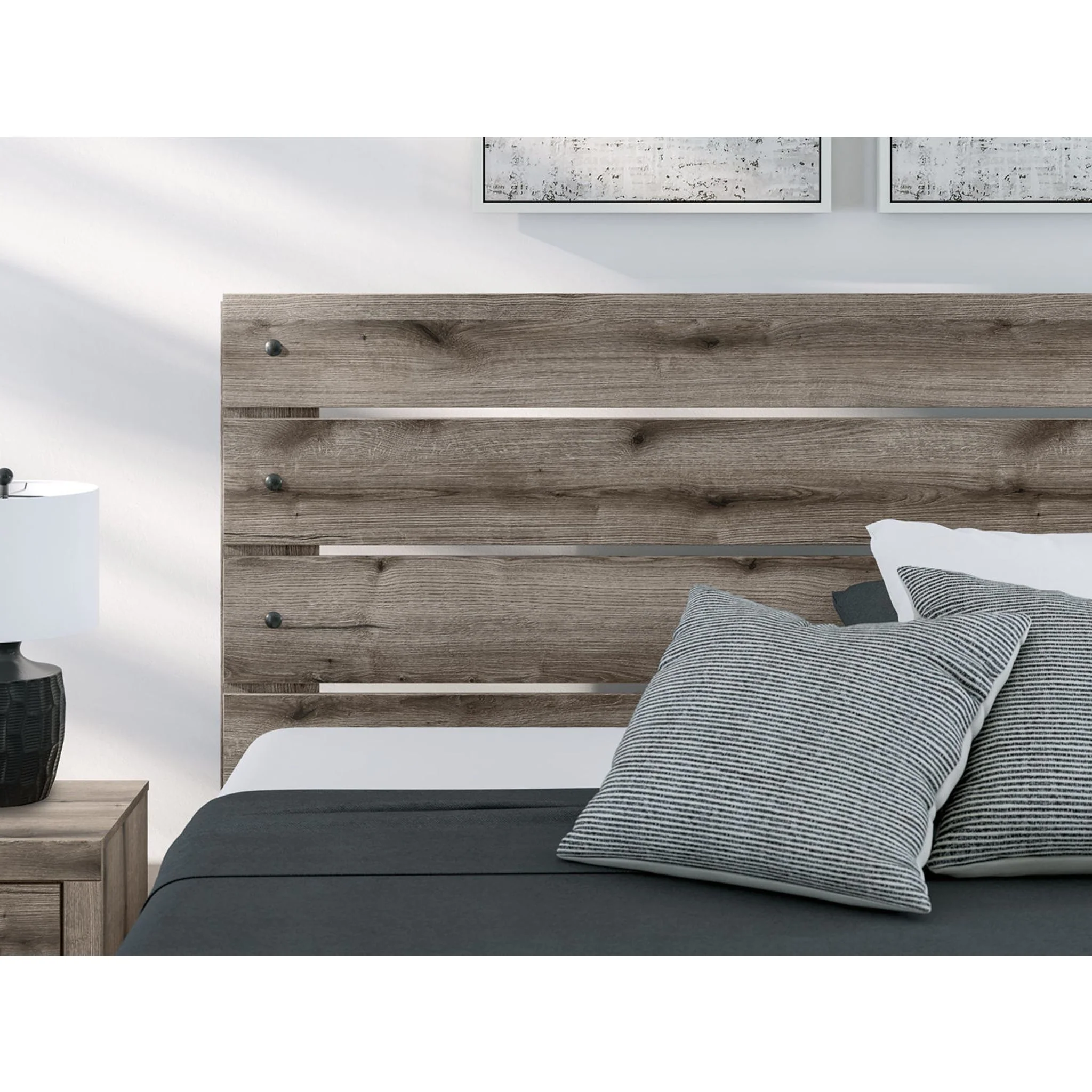 Graystorm 6 Piece King Panel Bedroom - Brown Gray - Image 15