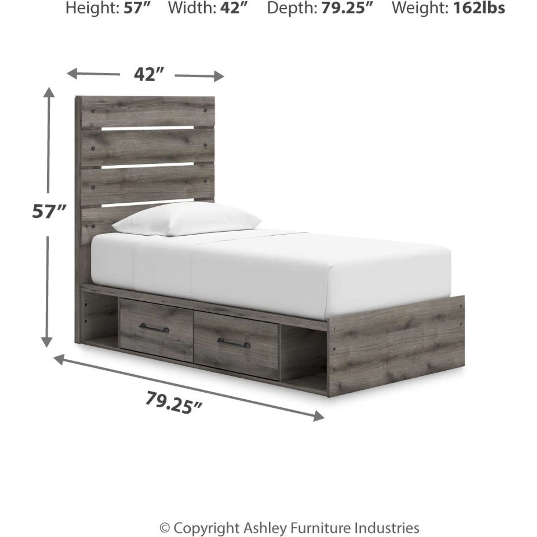 Graystorm 6 Piece Twin Storage Bedroom - Brown Gray - Image 20