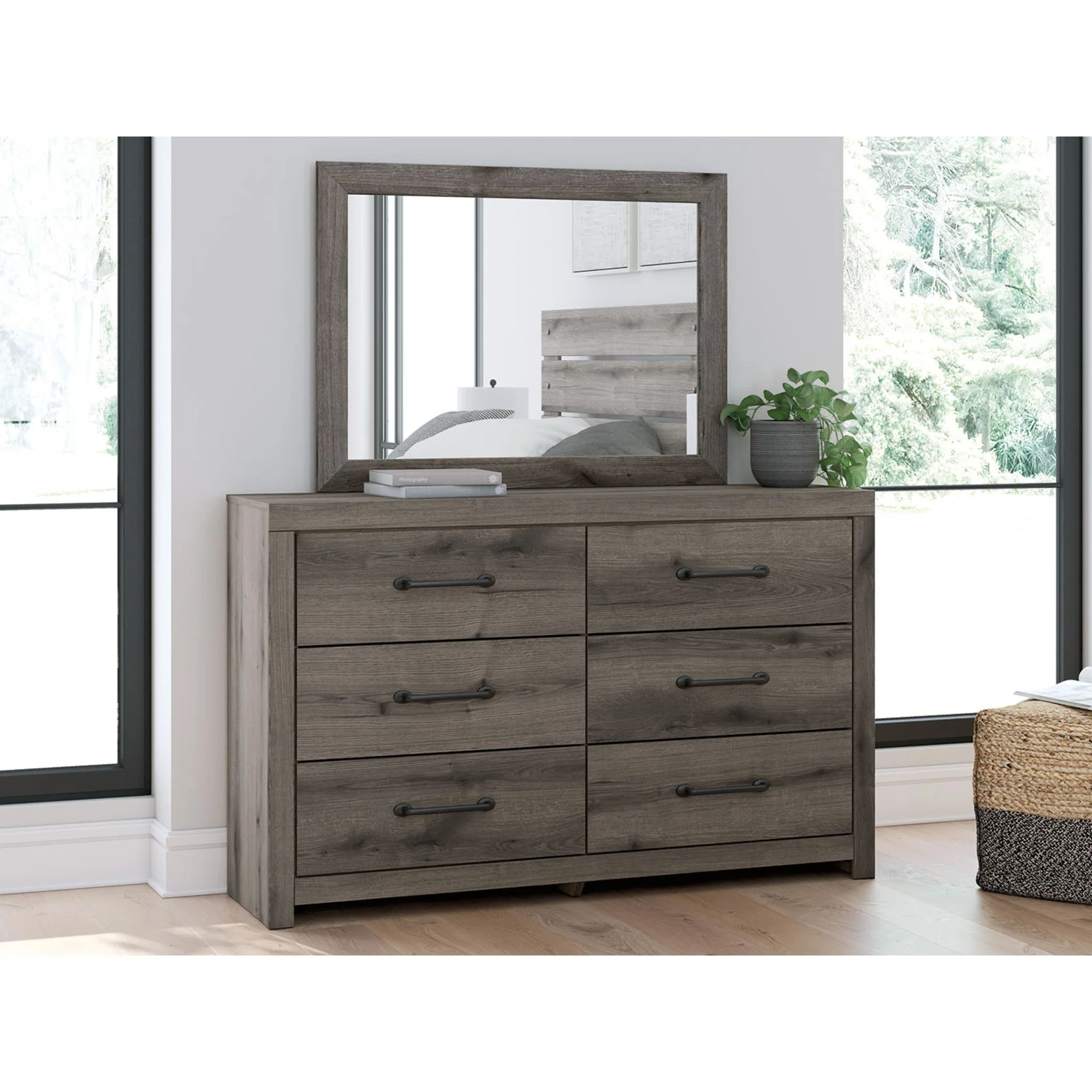 Graystorm Dresser and Mirror - Brown Gray - Image 2