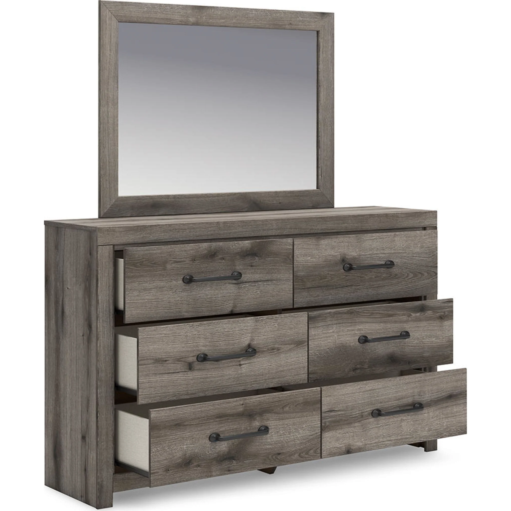 Graystorm Dresser and Mirror - Brown Gray - Image 4