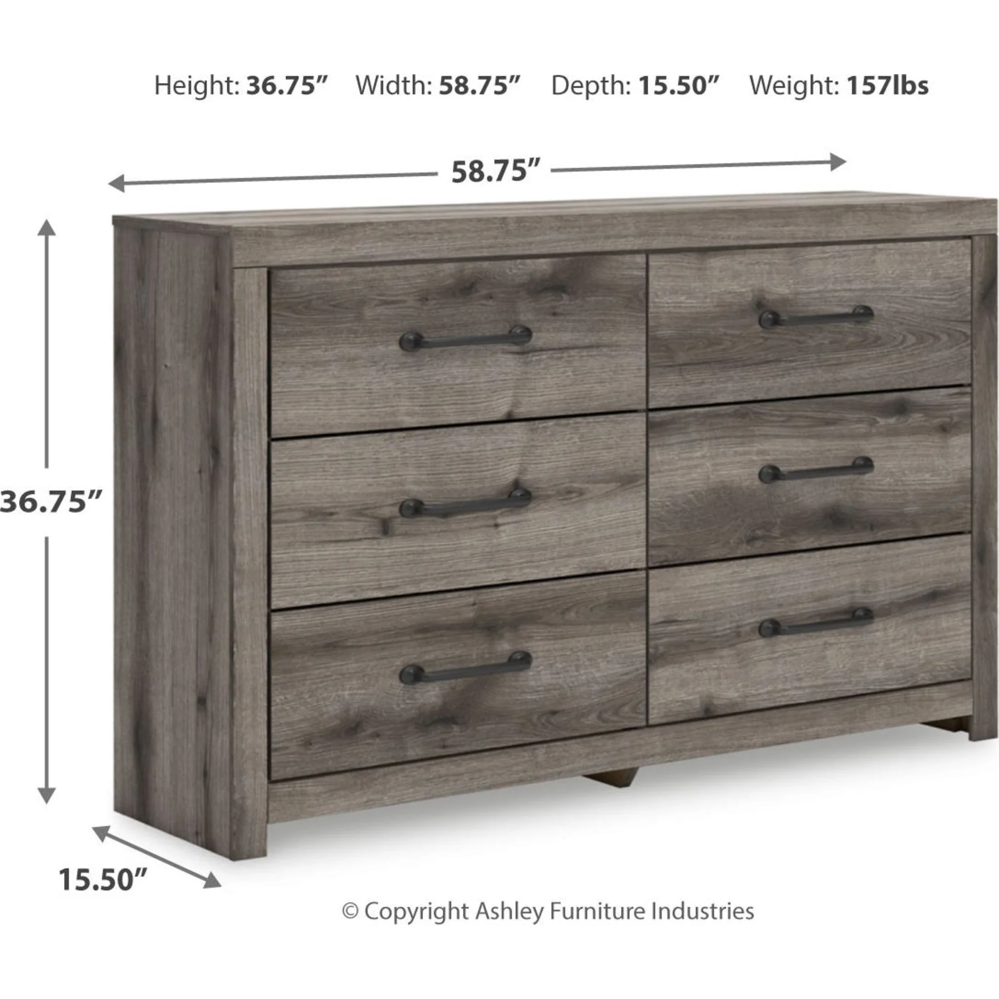 Graystorm Dresser - Brown Gray - Image 3