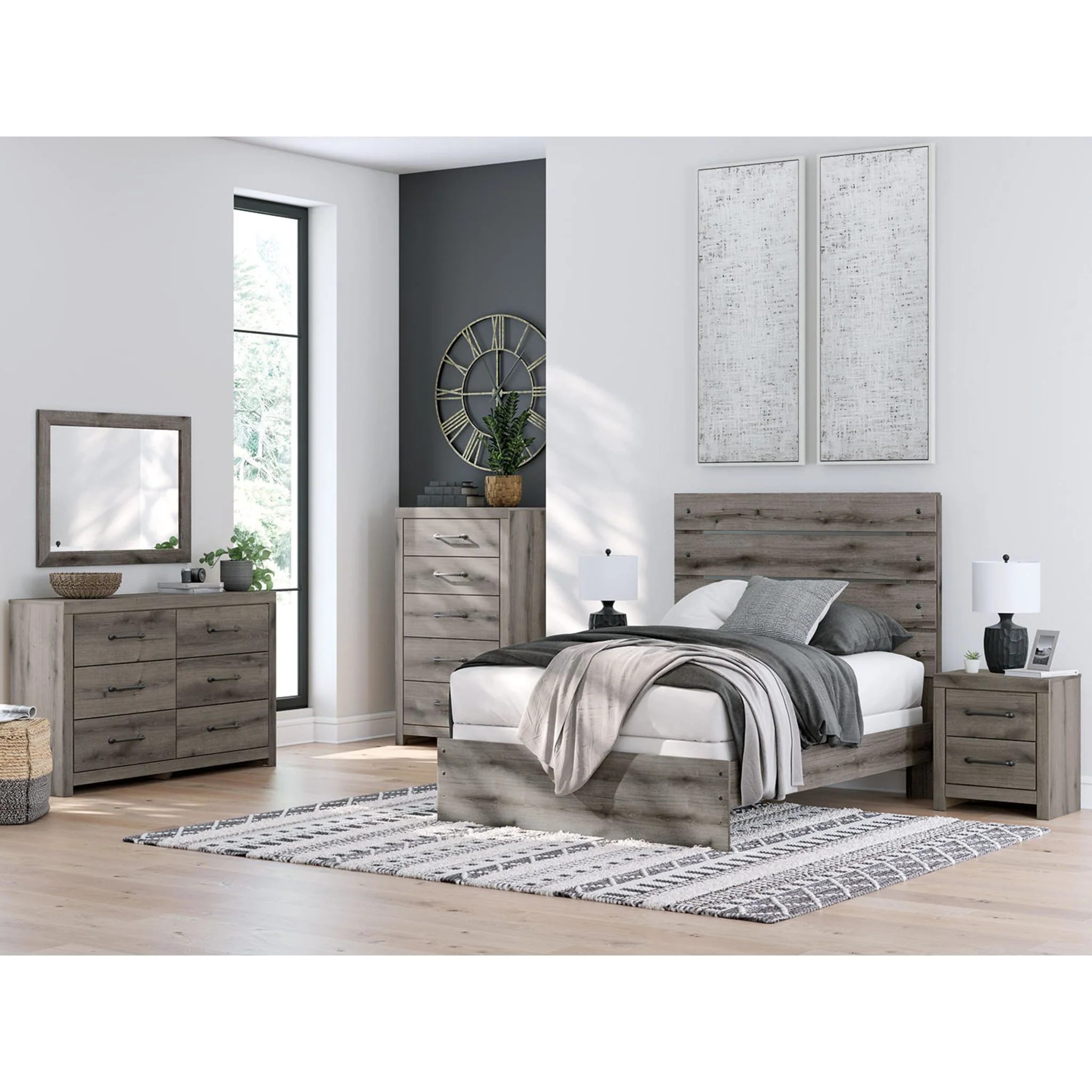 Graystorm Full Panel Bed - Brown Gray - Image 12