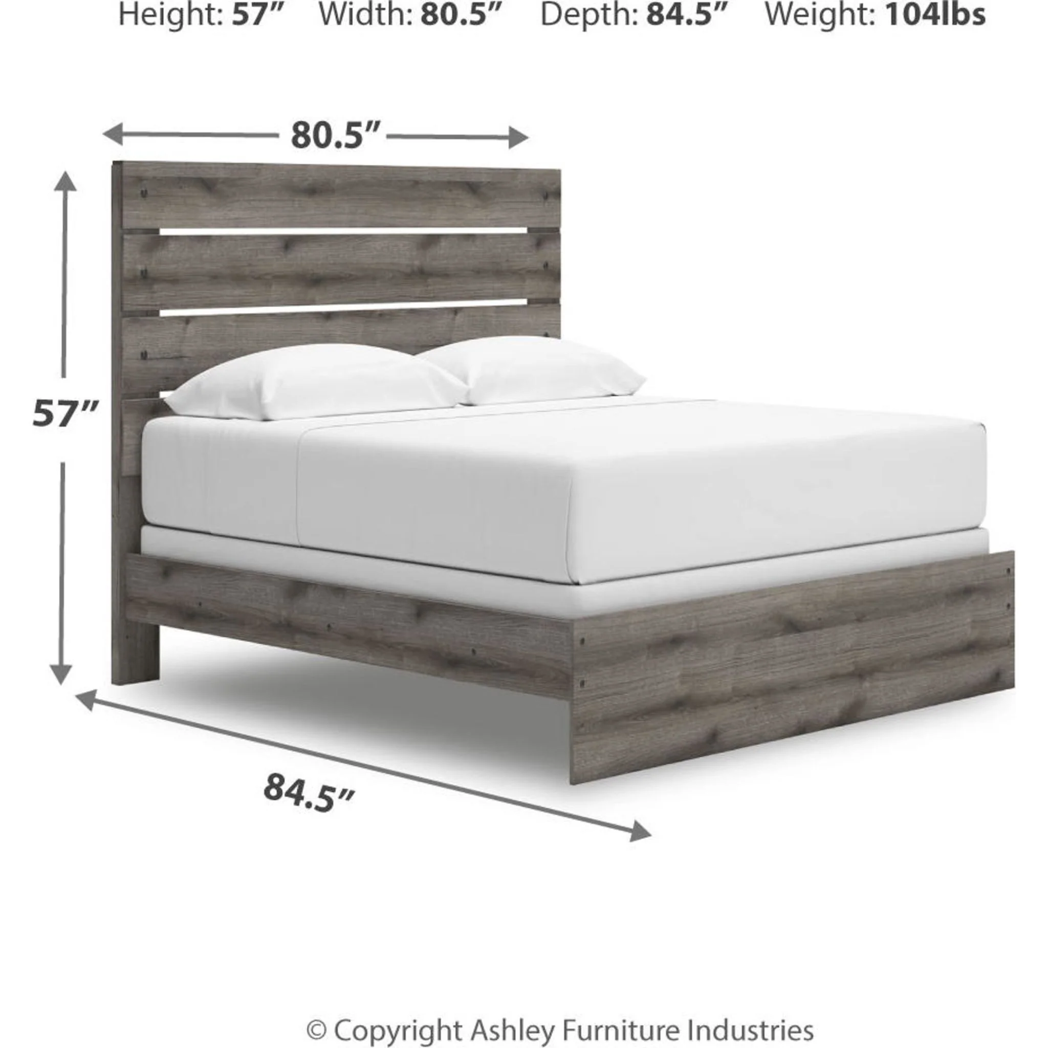 Graystorm King Panel Bed - Brown Gray - Image 3