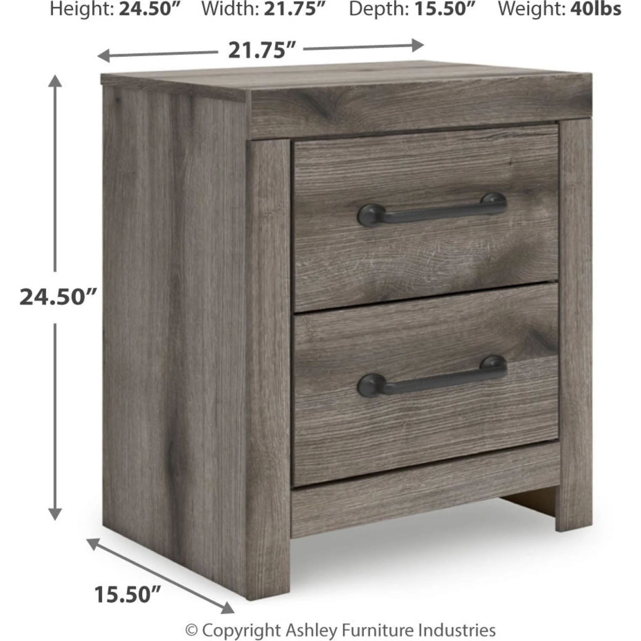 Graystorm Nightstand - Brown Gray - Image 3