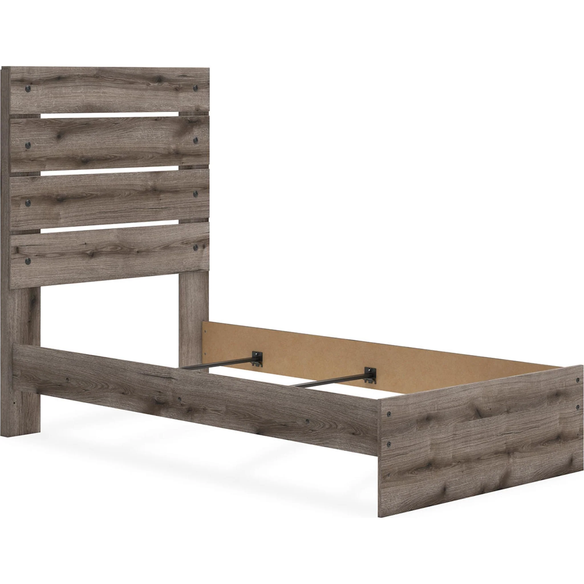 Graystorm Twin Panel Bed - Brown Gray - Image 6