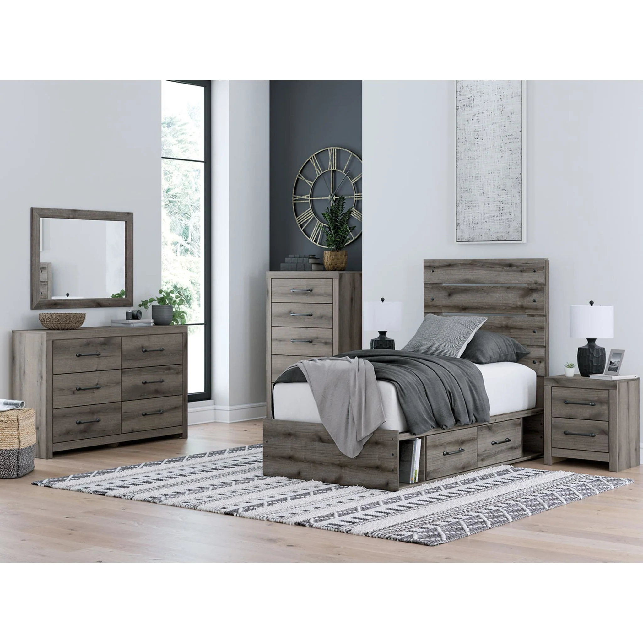 Graystorm Twin Storage Bed - Brown Gray - Image 13