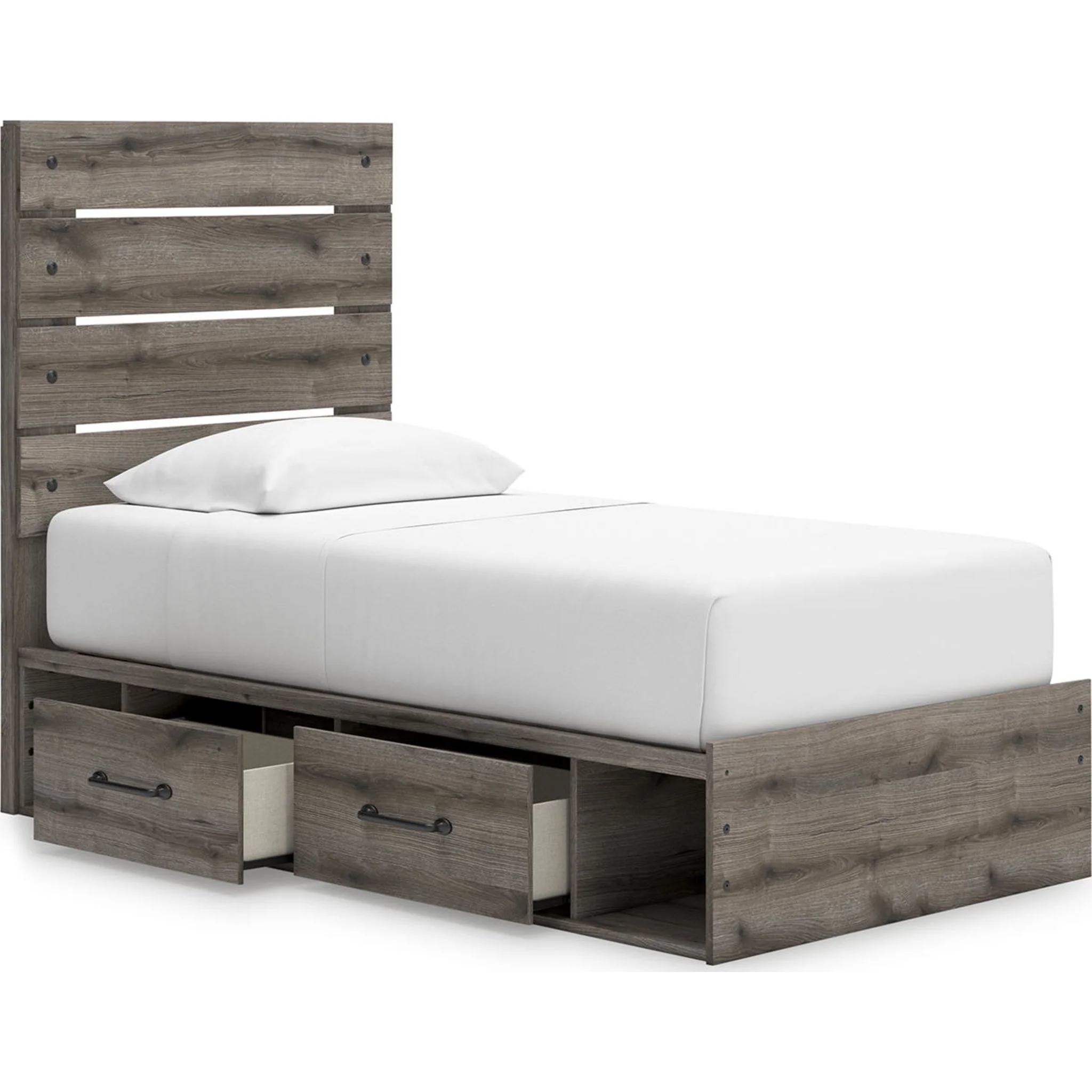 Graystorm Twin Storage Bed - Brown Gray - Image 7
