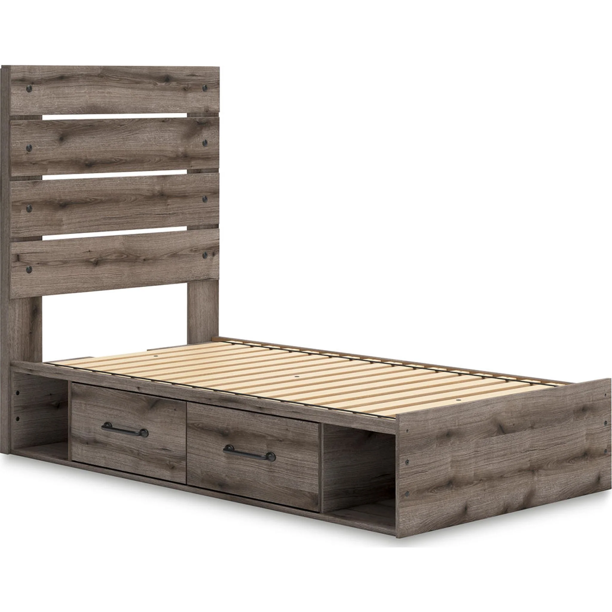 Graystorm Twin Storage Bed - Brown Gray - Image 7
