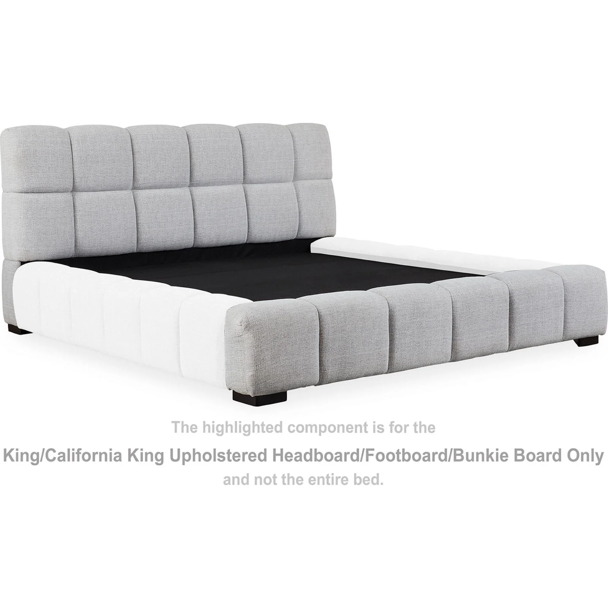 Grendusk Upholstered Bed - Light Gray - Image 11