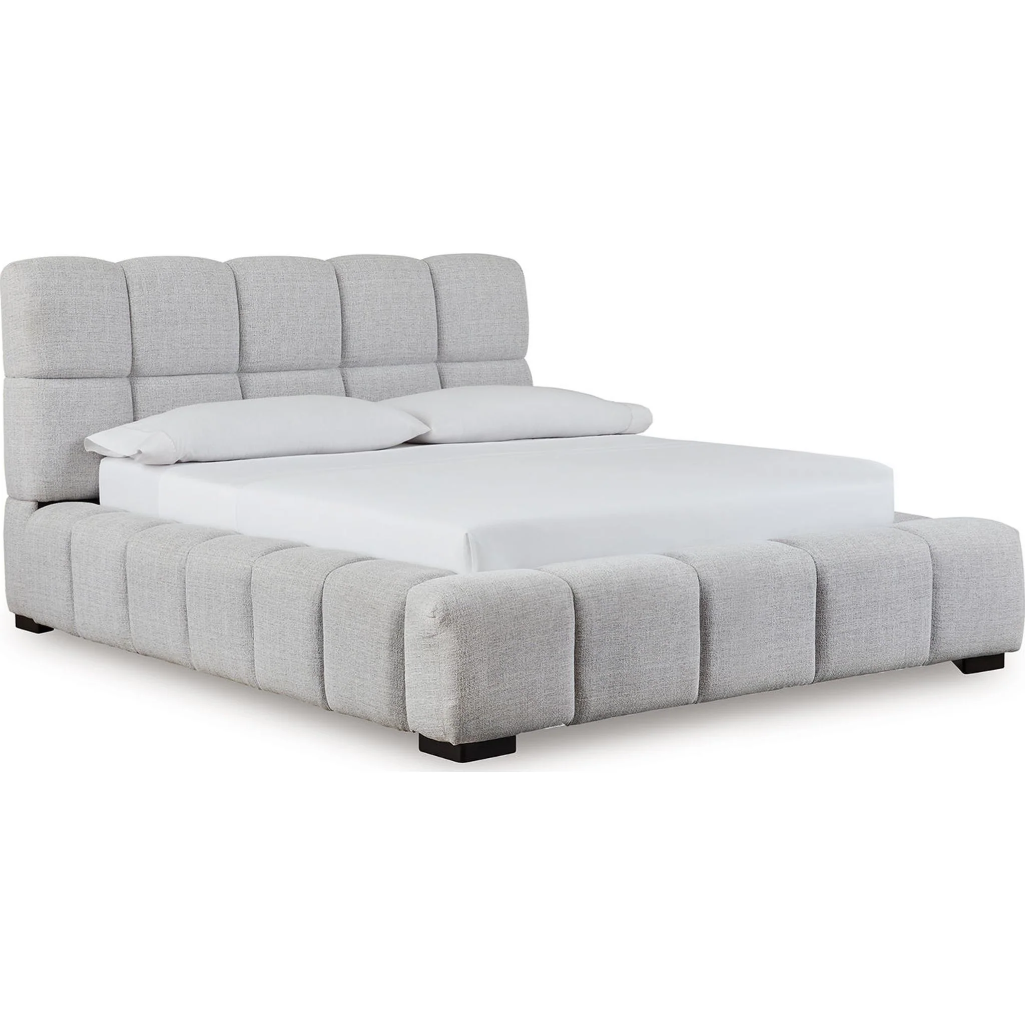 Grendusk Upholstered Bed - Light Gray - Image 4