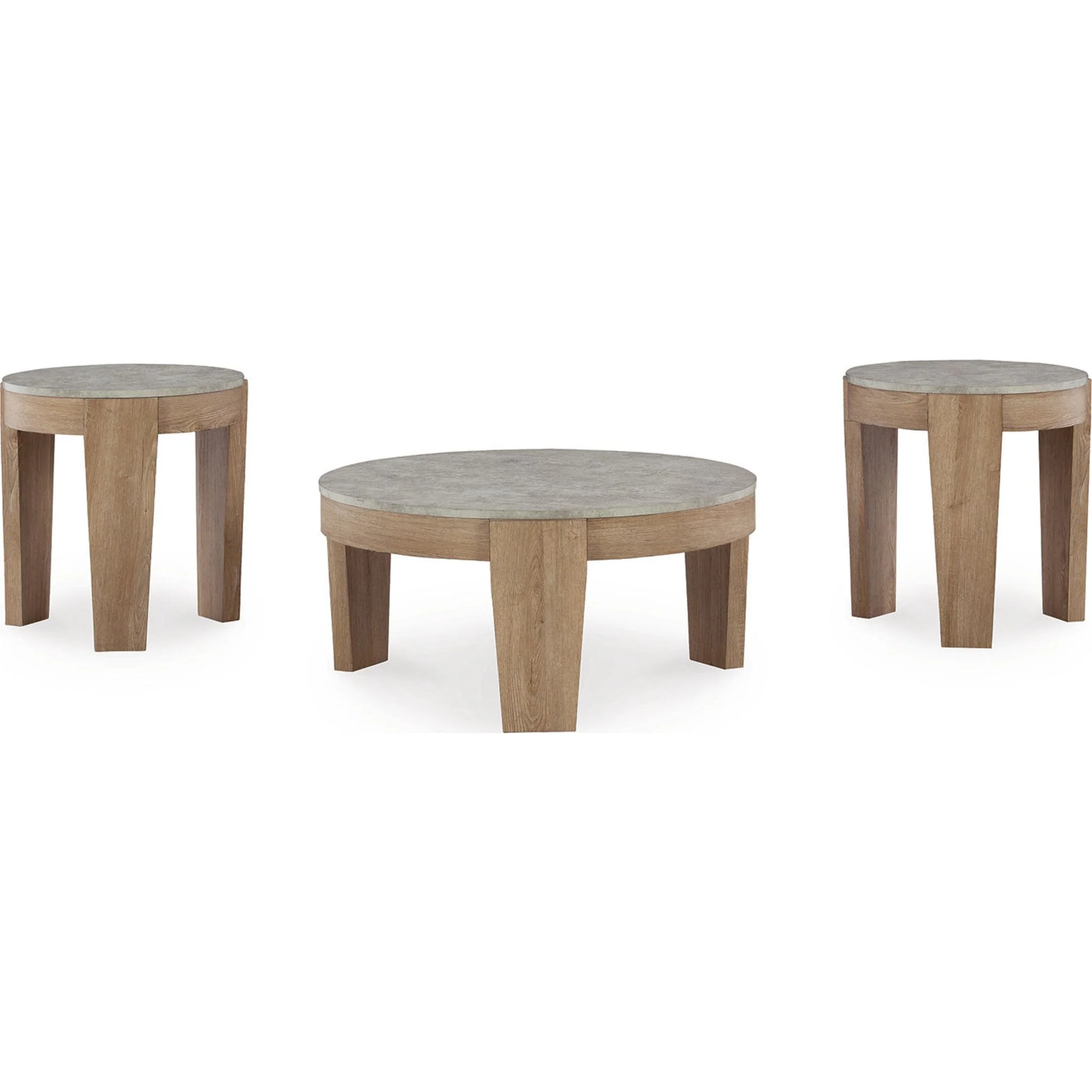 Guystone 3 Pack Tables - Light Brown - Image 6