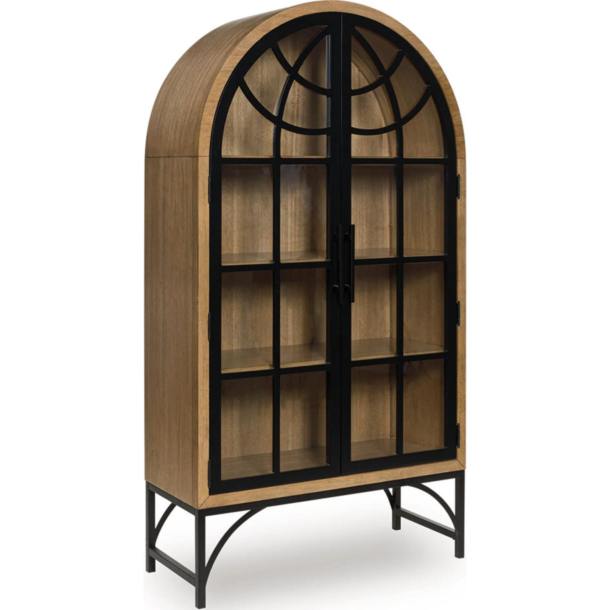 Gwenwich Accent Cabinet - Natural/Black