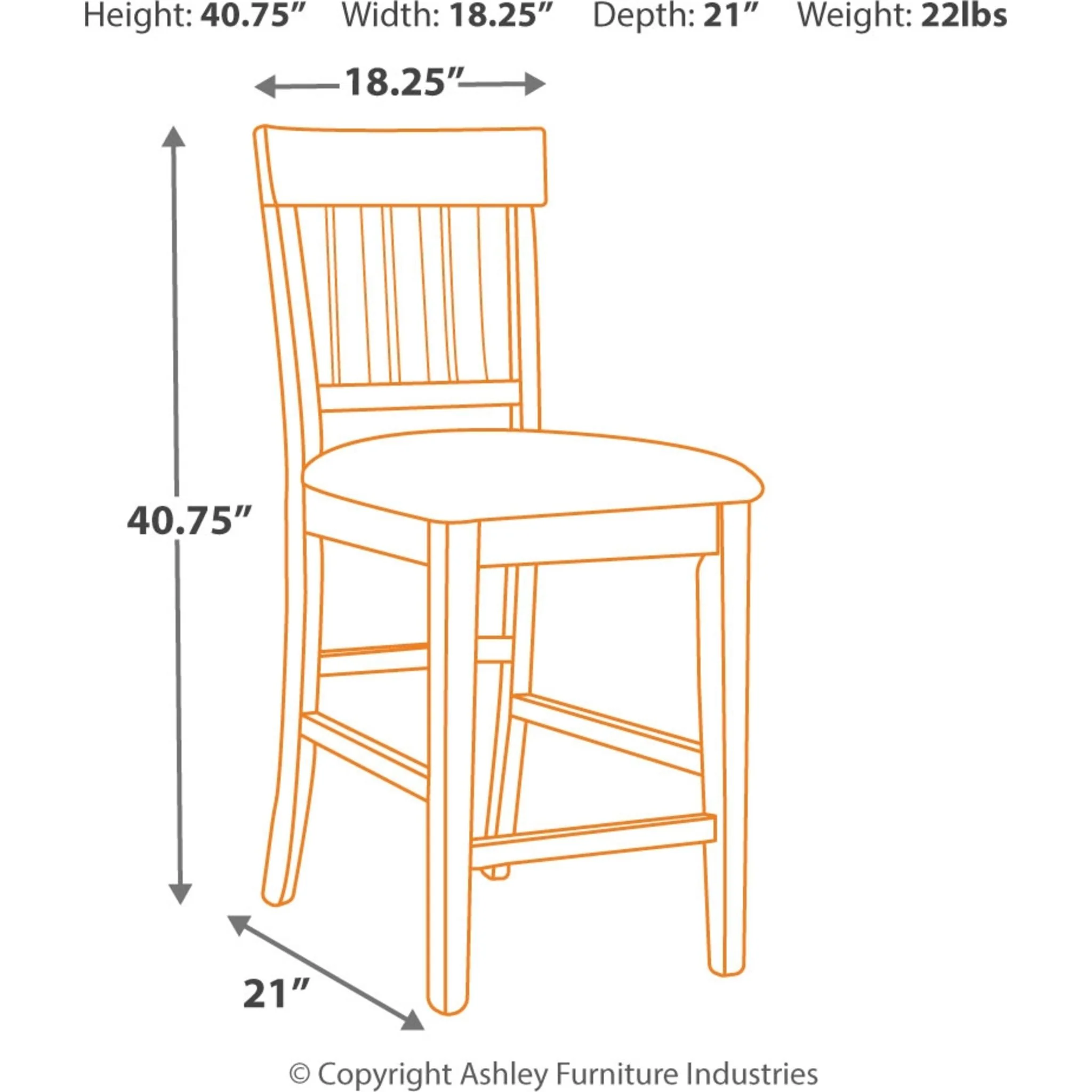 Haddigan Counter Height Stool - Dark Brown - (D596-124) - Image 4