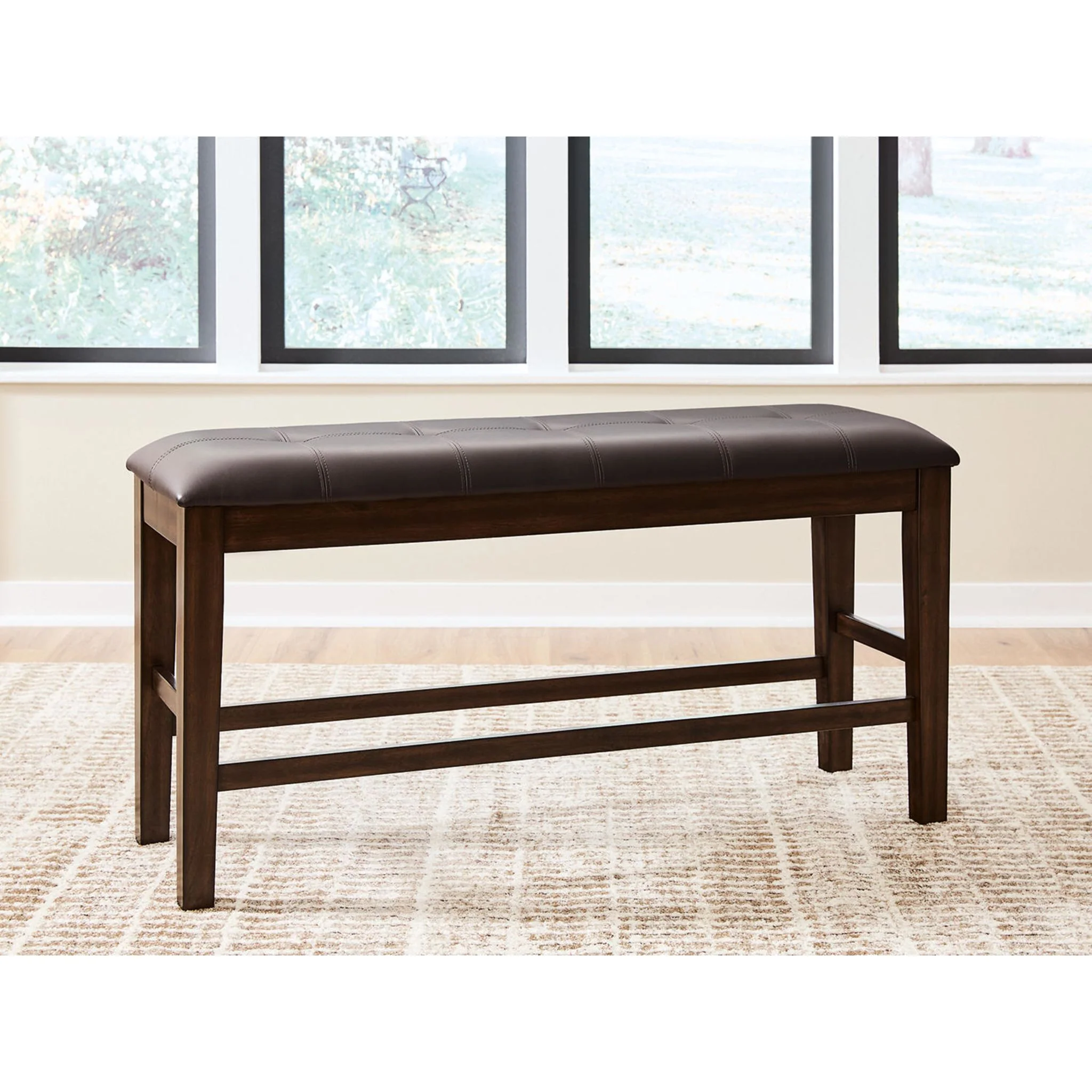 Haddigan Counter Height Bench - Dark Brown - (D596-09) - Image 2