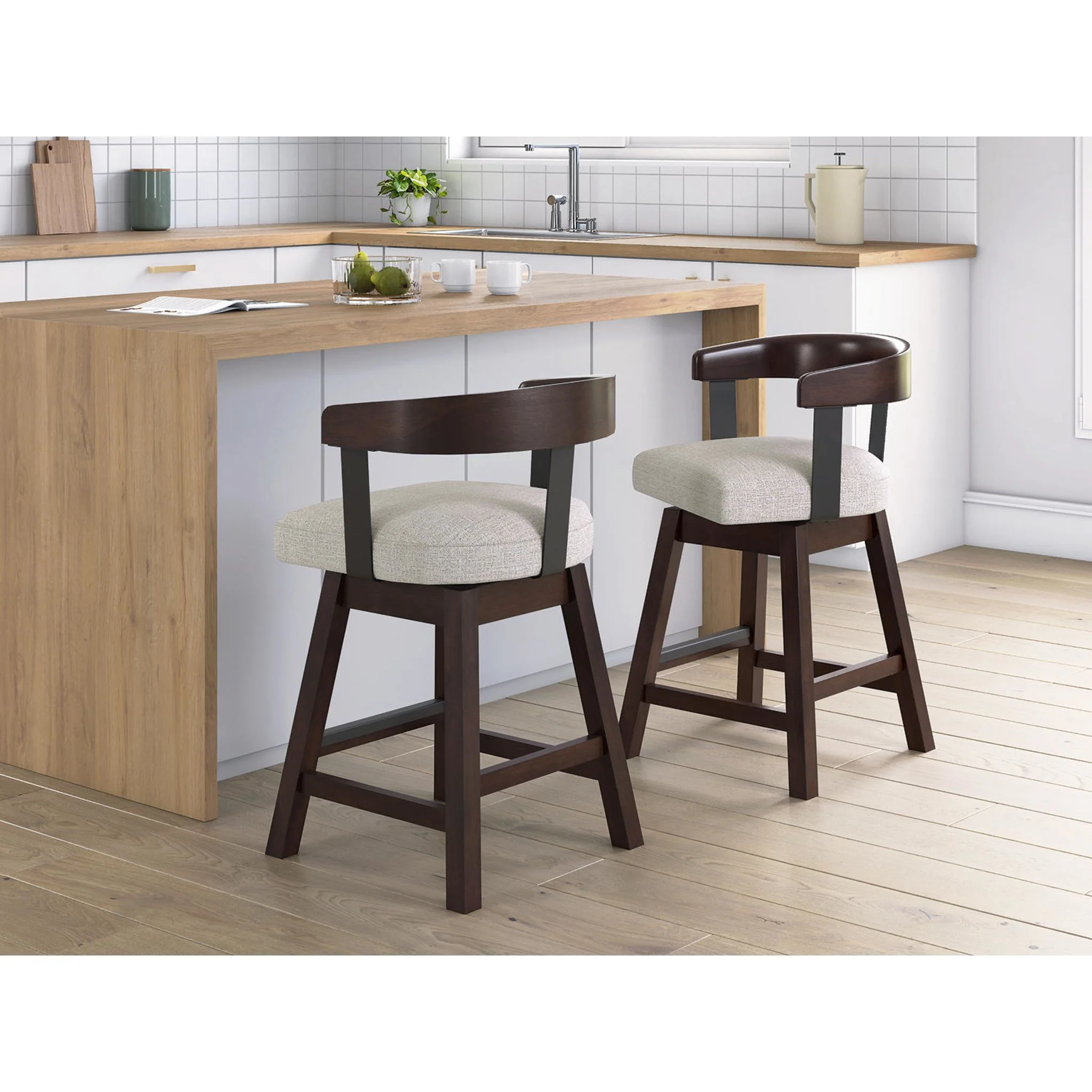 Haddigan Counter Height Stool - Dark Brown - (D596-224) - Image 4
