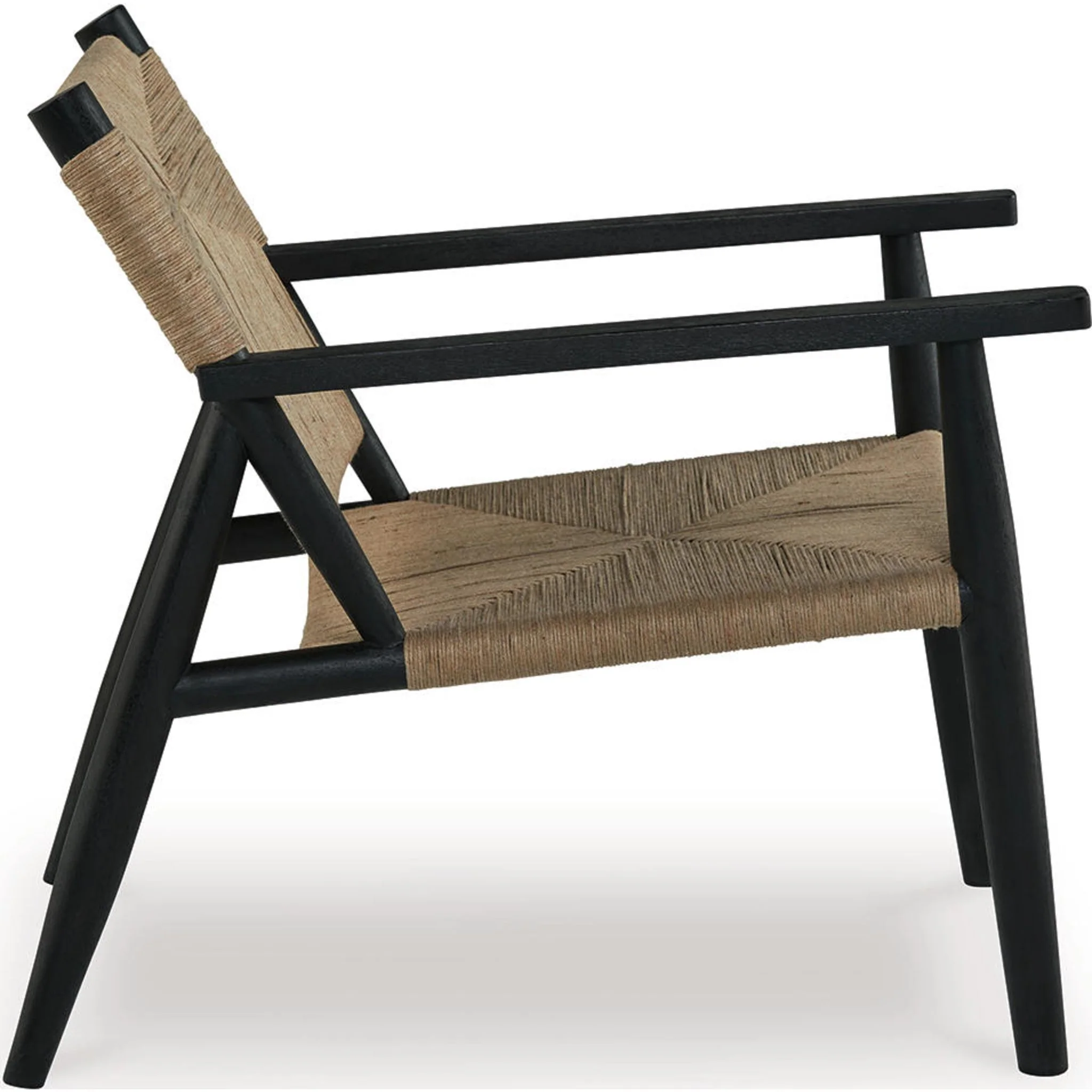 Halfmore Accent Chair - Black/Natural - Image 4