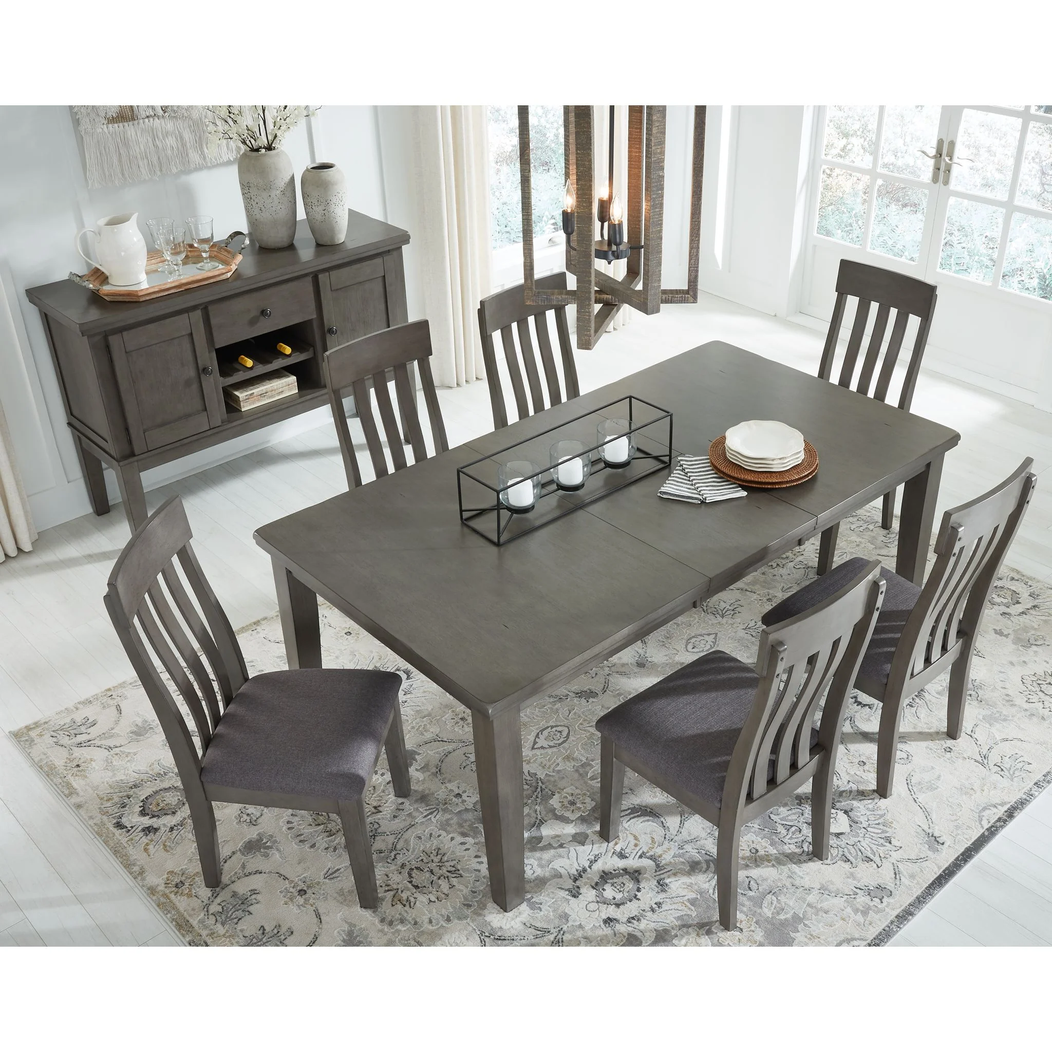 Hallanden Dining Extension Table - Gray - (D589-35) - Image 7