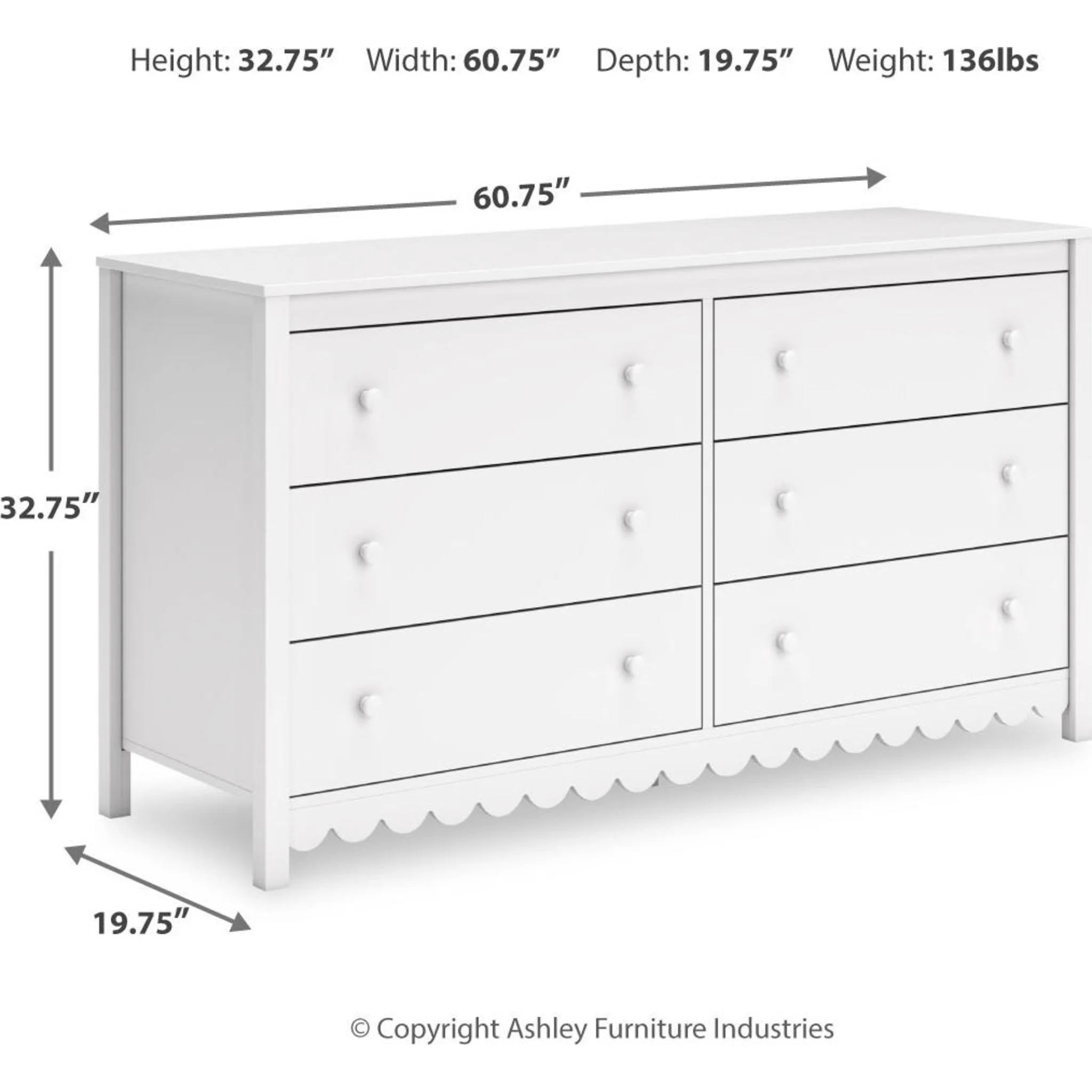 Hallityn Dresser - White - Image 3