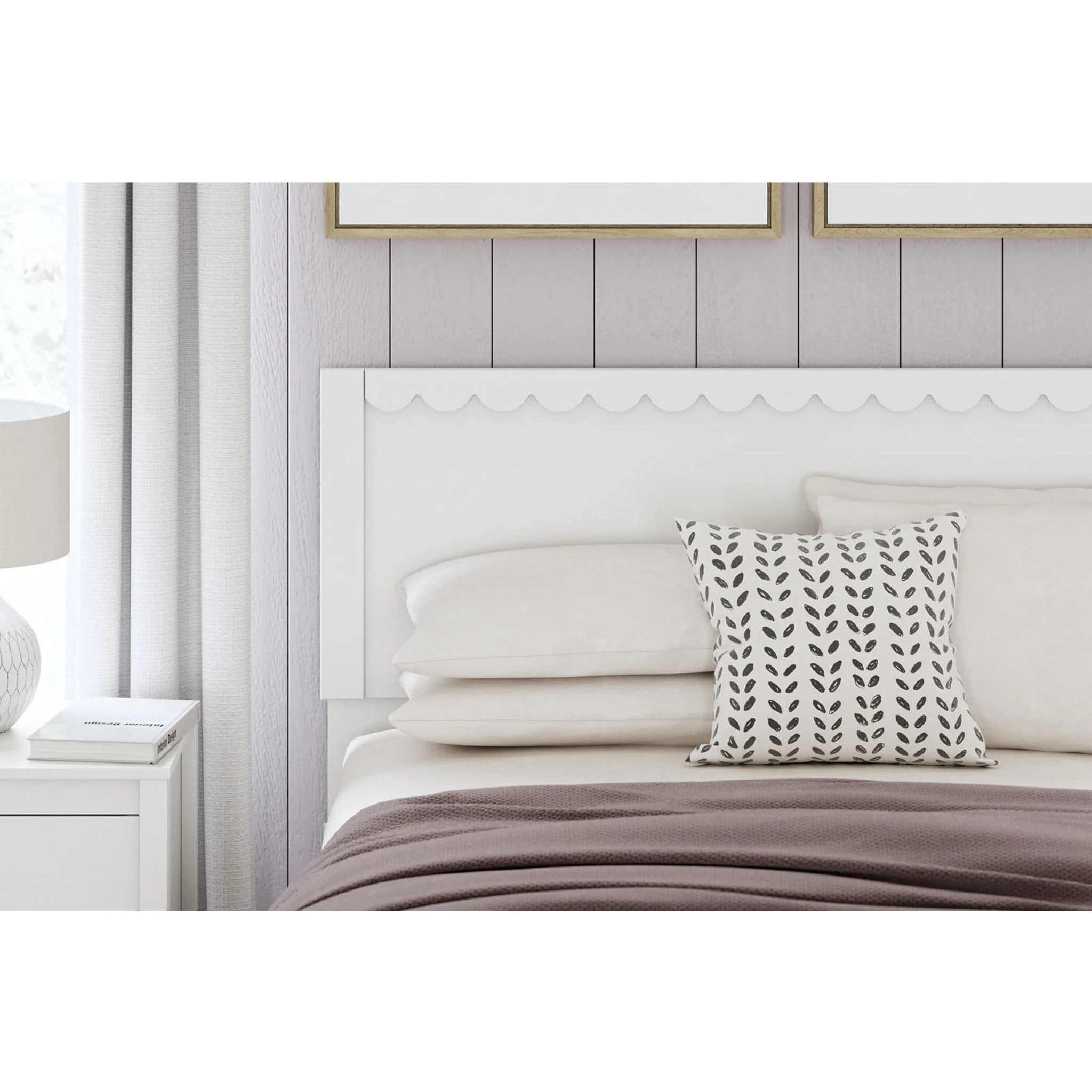 Hallityn Full Panel Headboard - White - Image 2