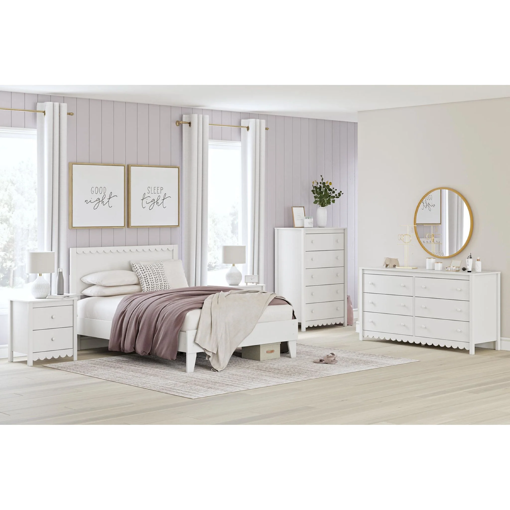 Hallityn Full Platform Bed - White - Image 12