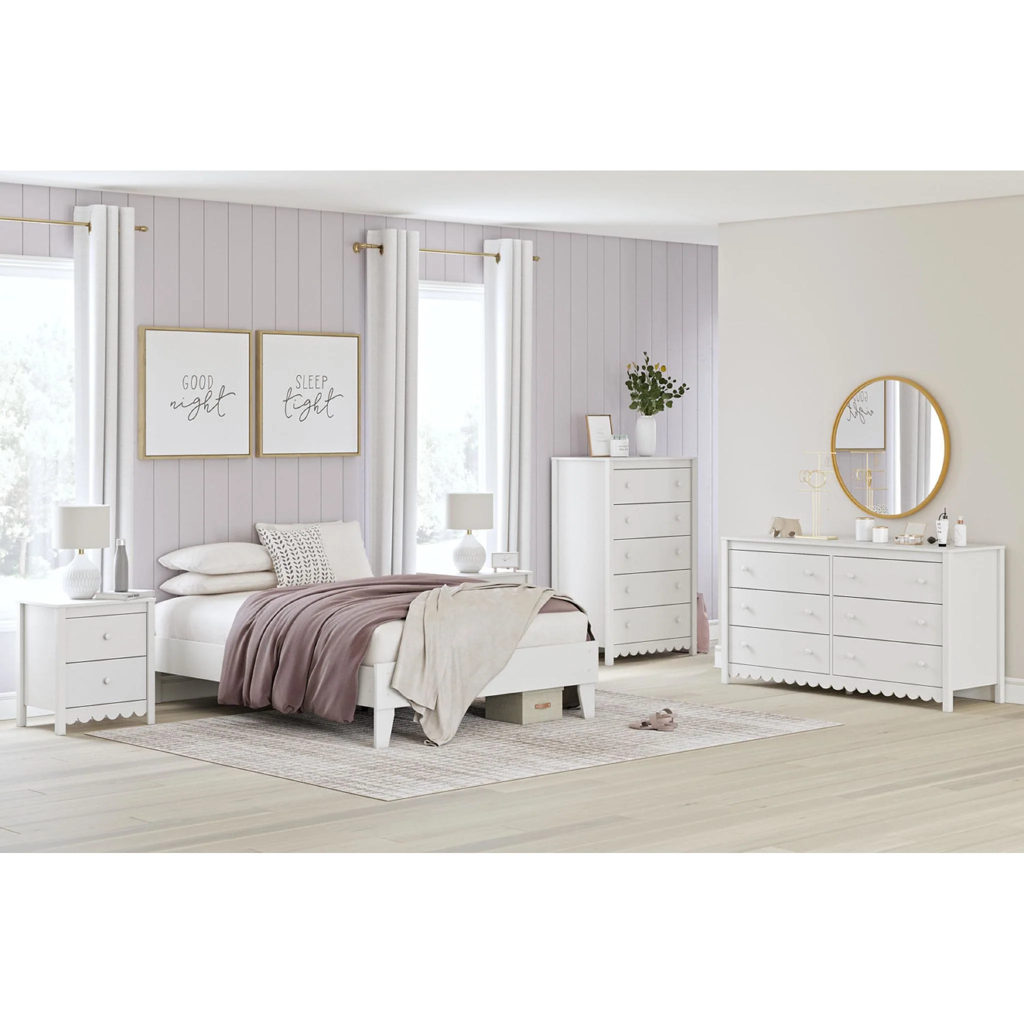 Hallityn Full Platform Bed - White - Image 10
