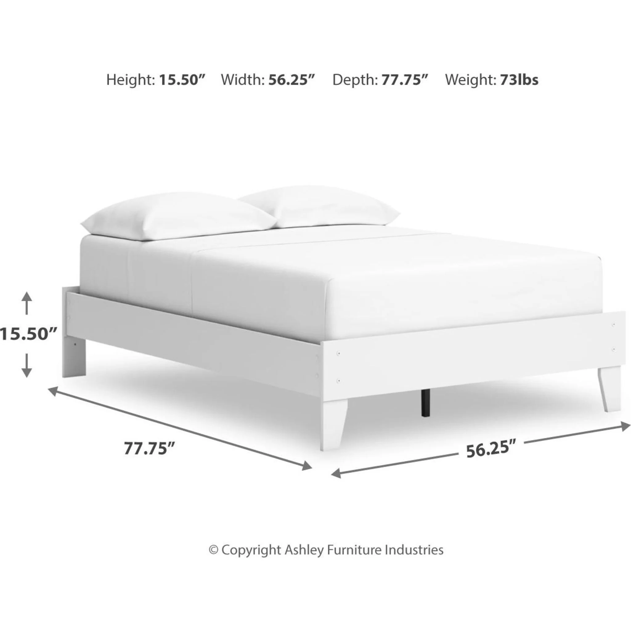 Hallityn Full Platform Bed - White - Image 11