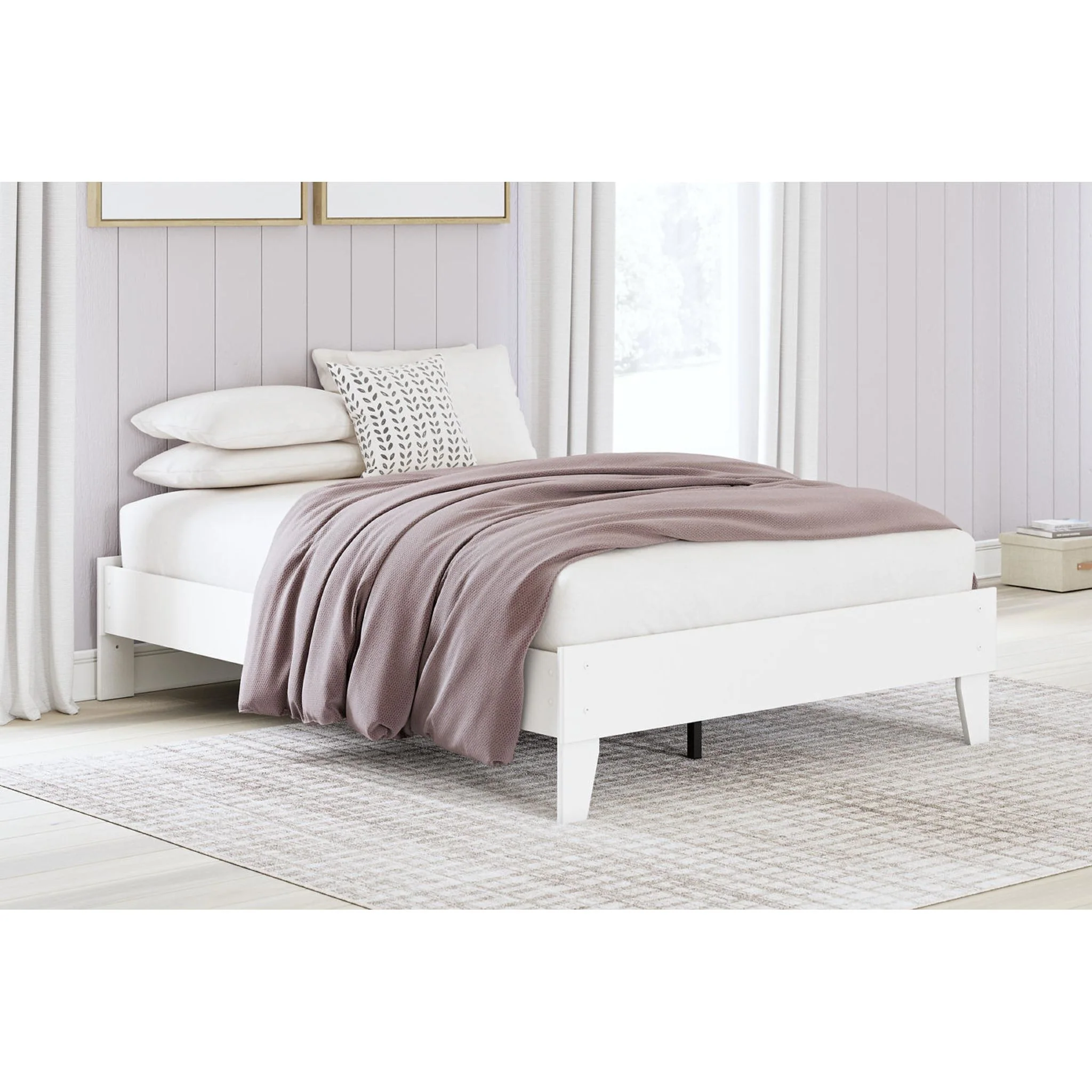 Hallityn Full Platform Bed - White - Image 2