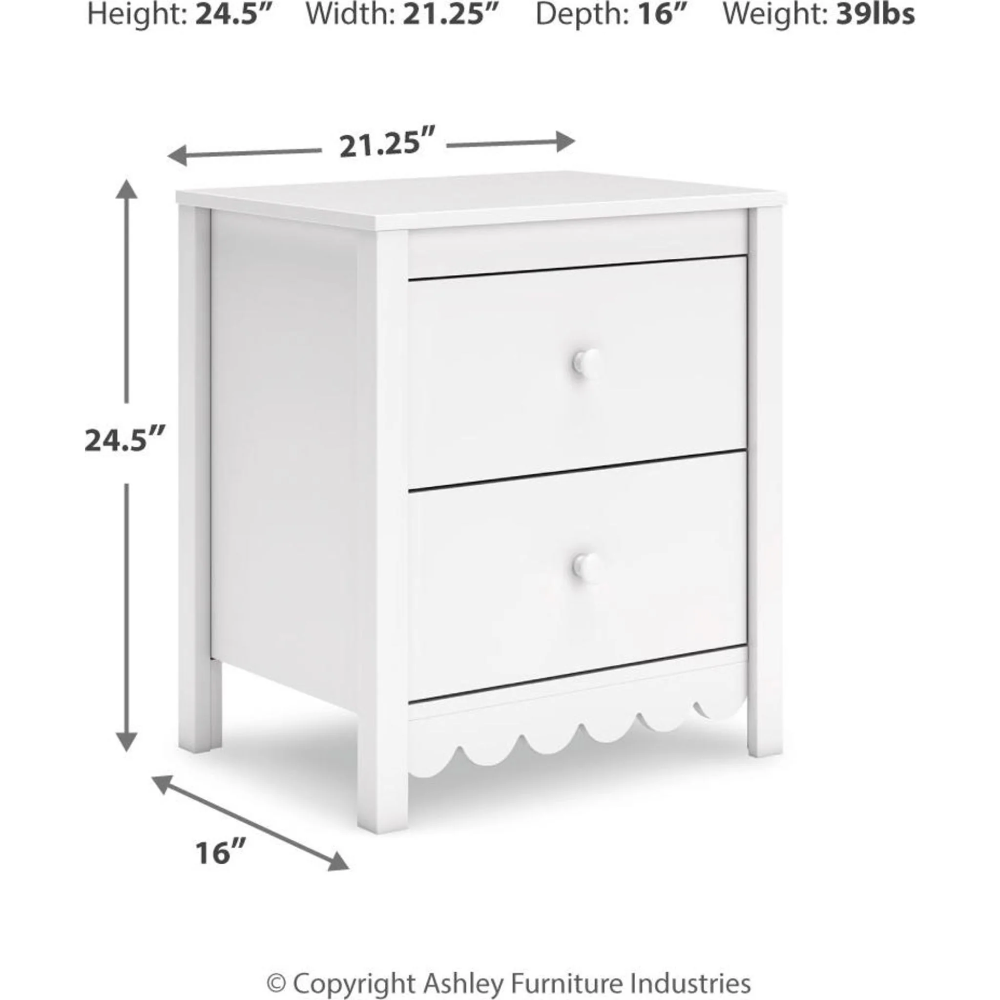 Hallityn Nightstand - White - Image 5