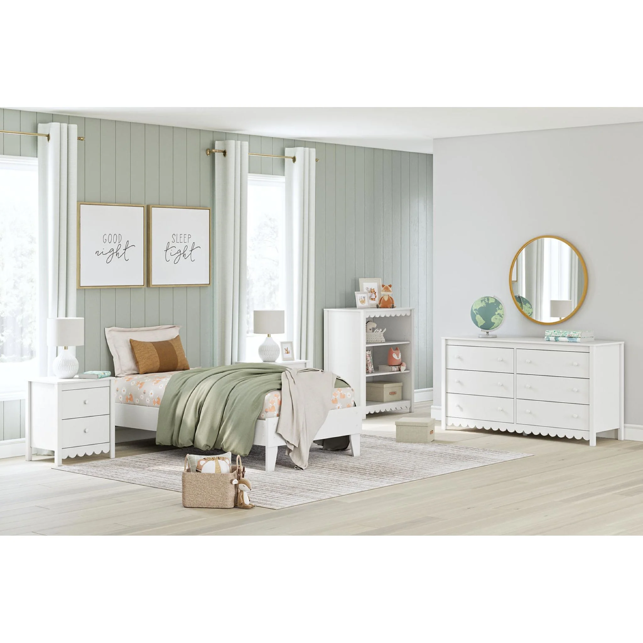 Hallityn Twin Platform Bed - White - Image 9