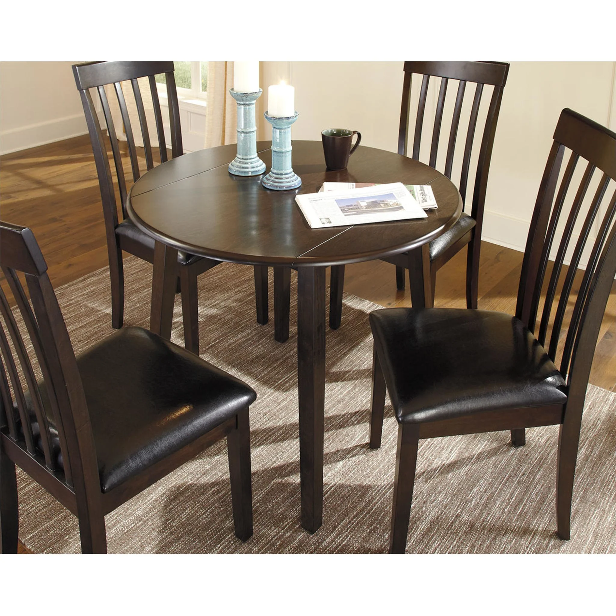Hammis Drop Leaf Table - Dark Brown - (D310-15) - Image 10