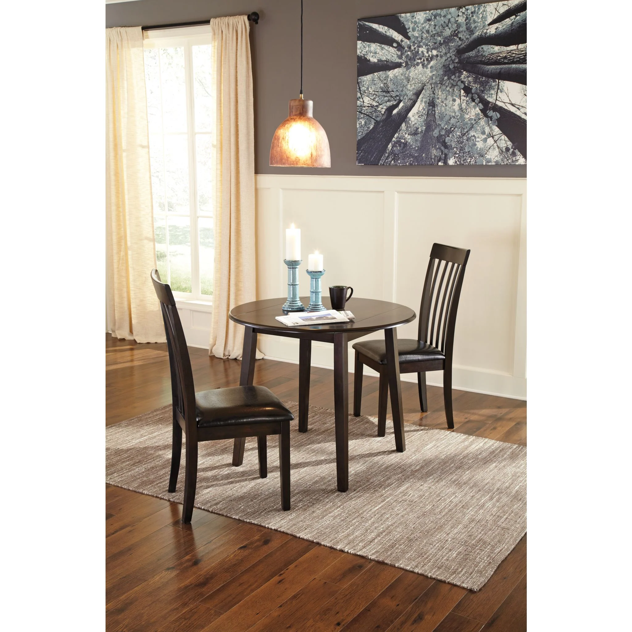 Hammis Drop Leaf Table - Dark Brown - (D310-15) - Image 5