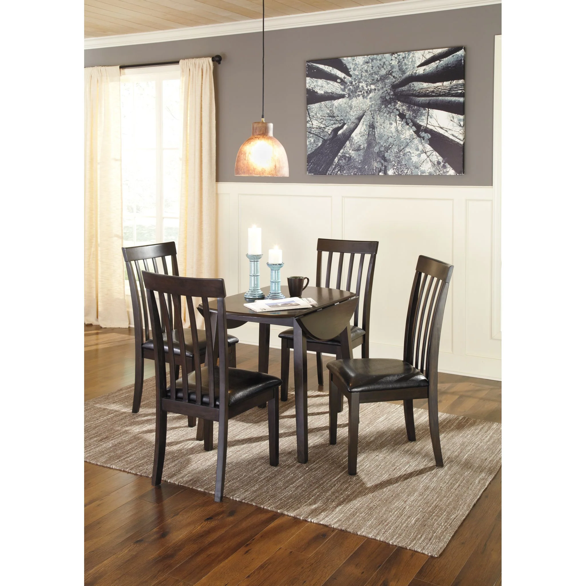 Hammis Drop Leaf Table - Dark Brown - (D310-15) - Image 6