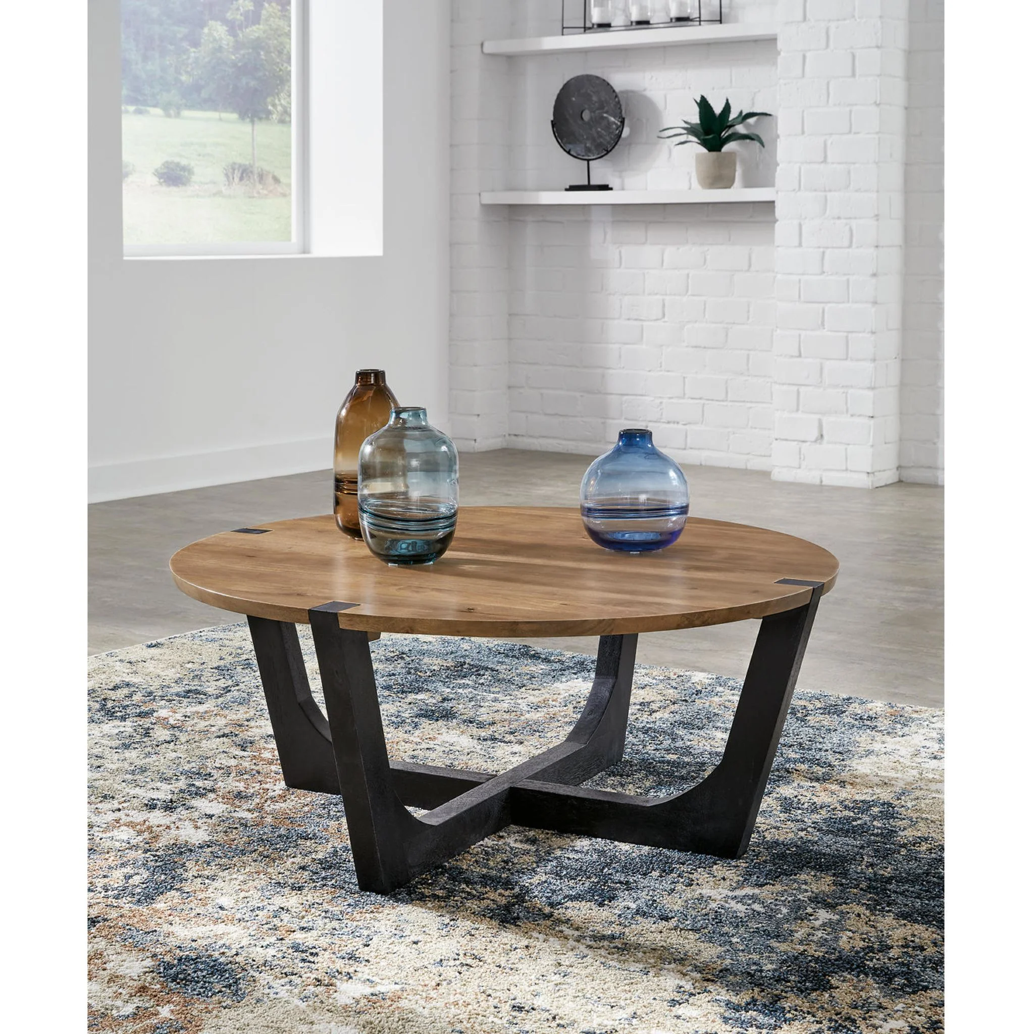 Hanneforth Coffee Table - Brown/Black - Image 2
