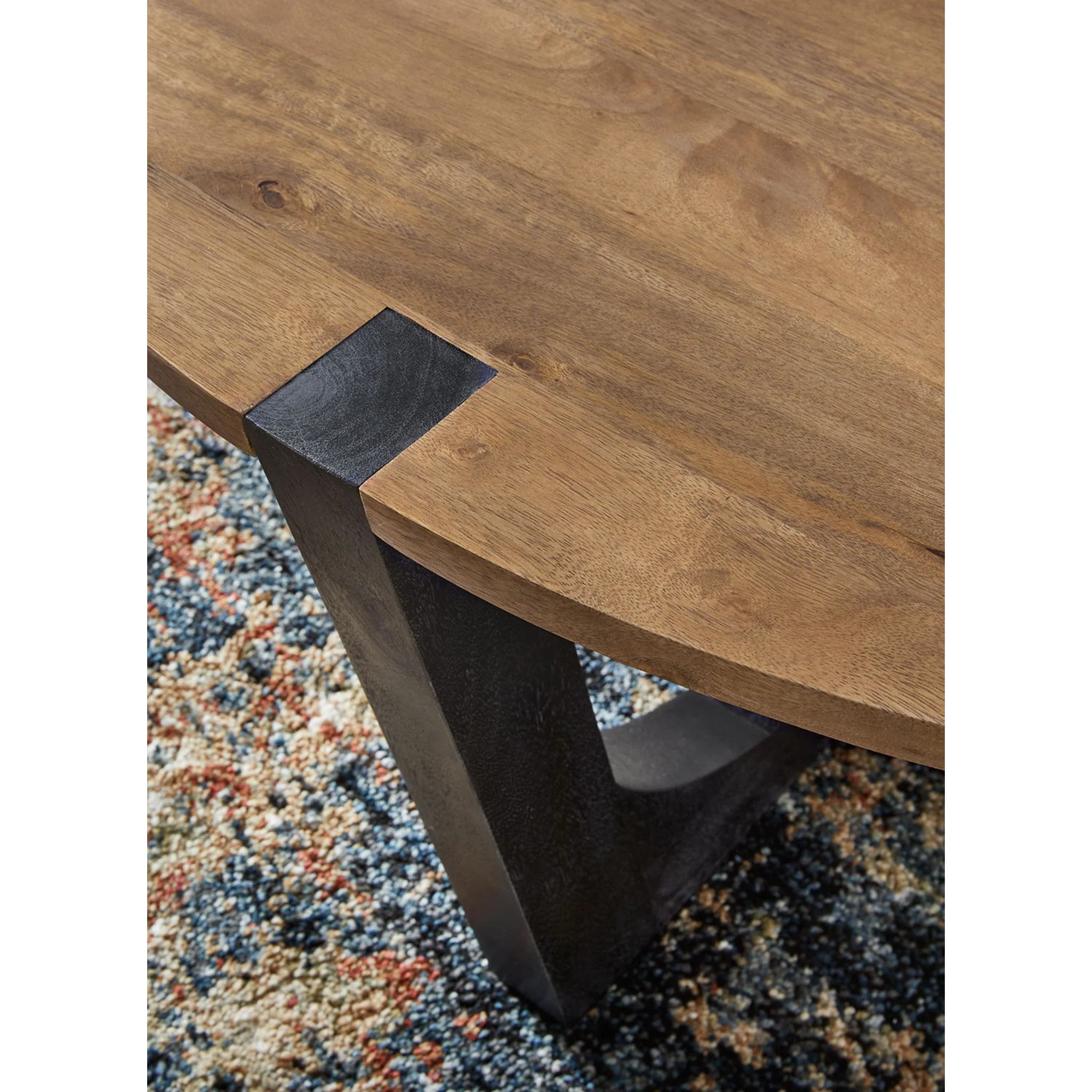 Hanneforth Coffee Table - Brown/Black - Image 3