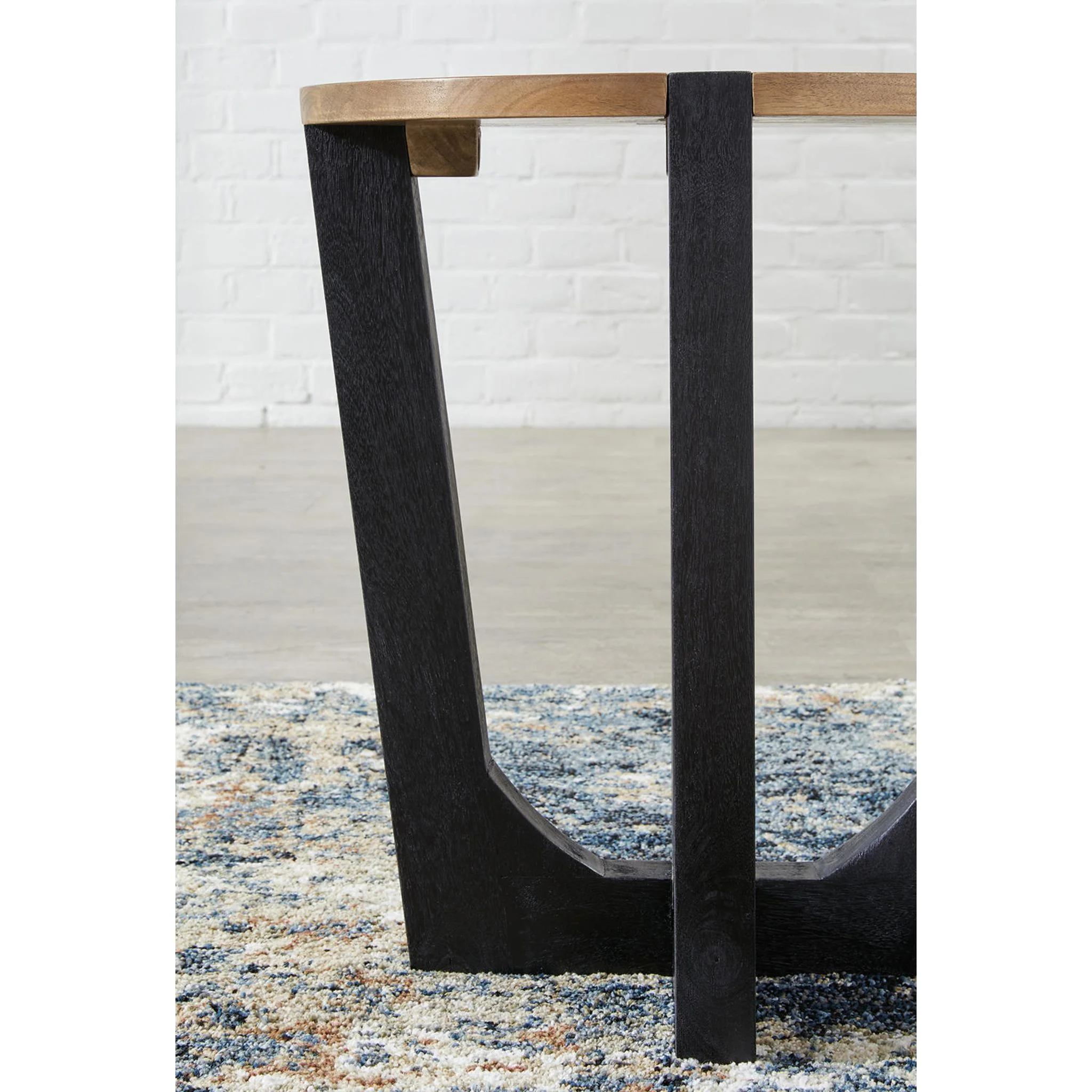Hanneforth End Table - Brown/Black - Image 2