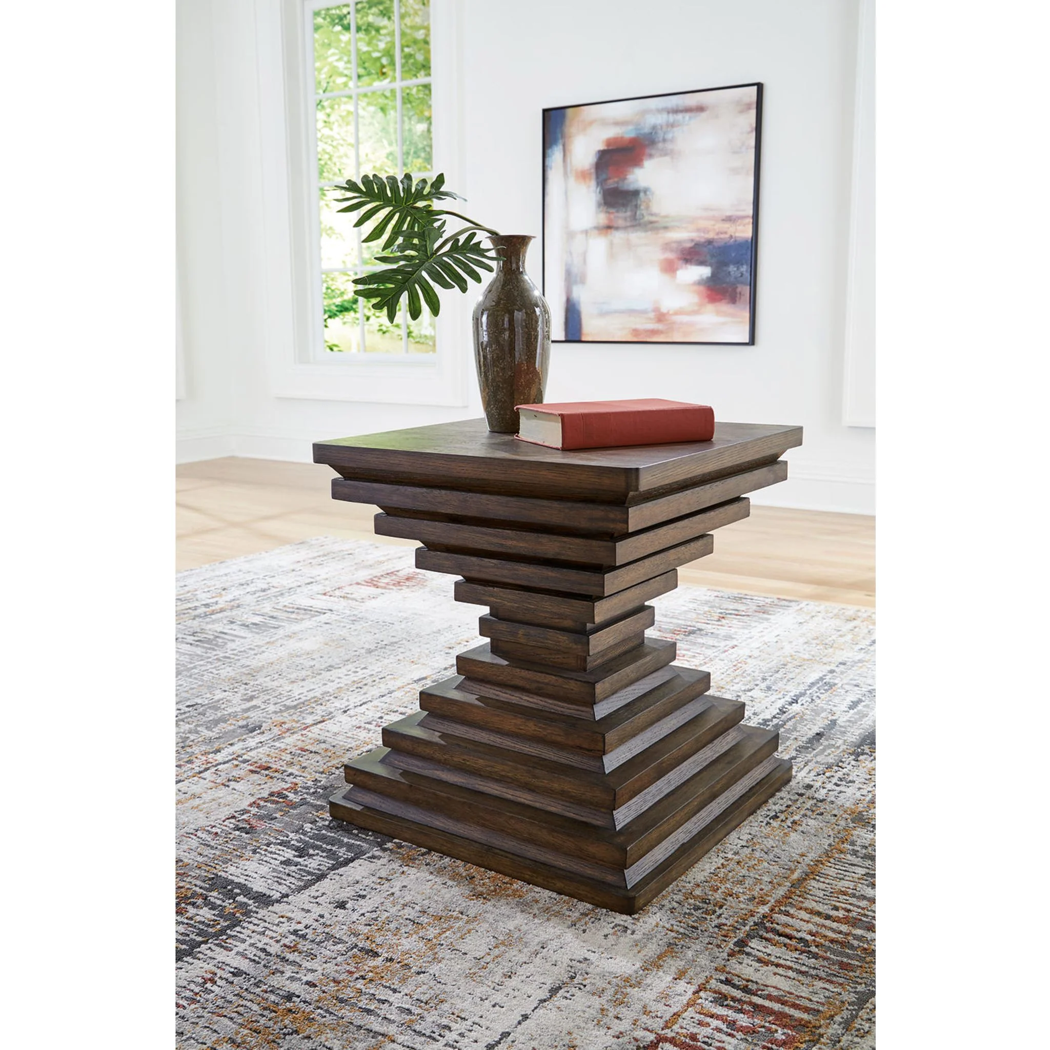 Hannodream End Table - Warm Brown - Image 2