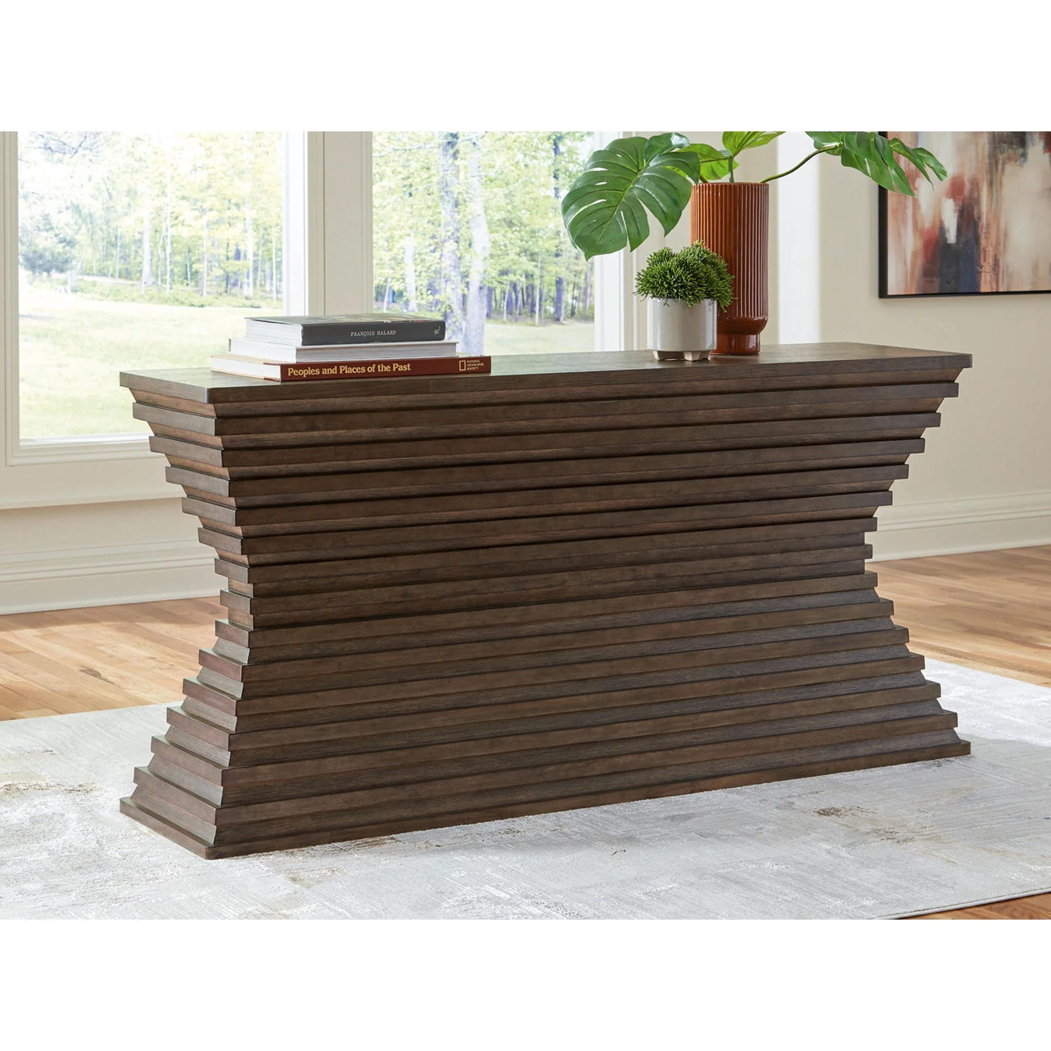 Hannodream Sofa Table - Warm Brown - Image 4
