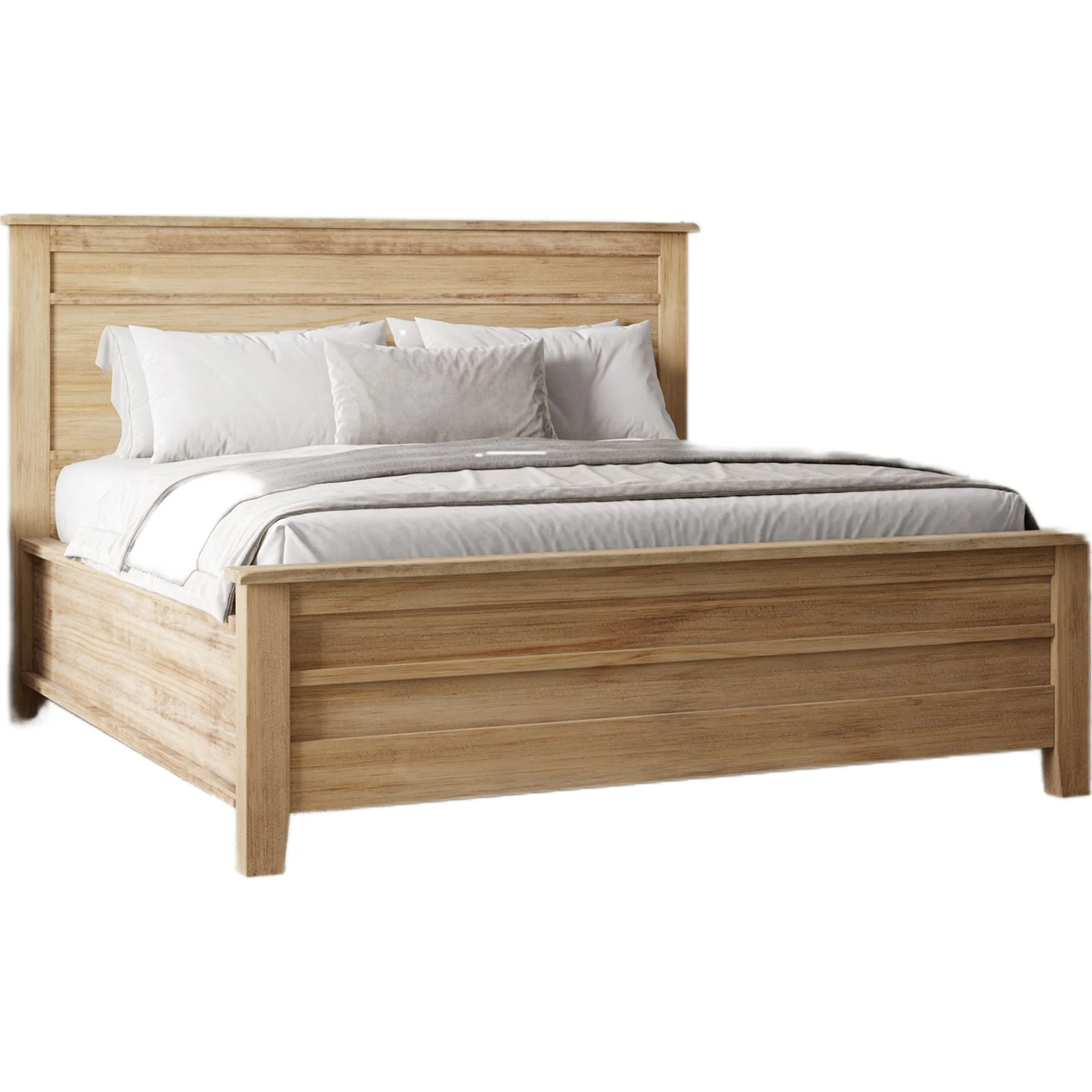 Harlow 6 Piece Full Panel Bedroom - Natural - Image 2