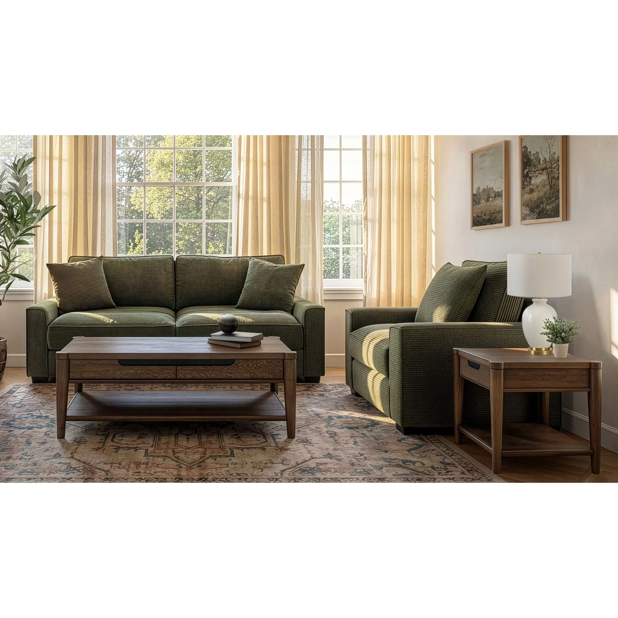Harrow Condo Sofa - Steno Forest Green - Image 2