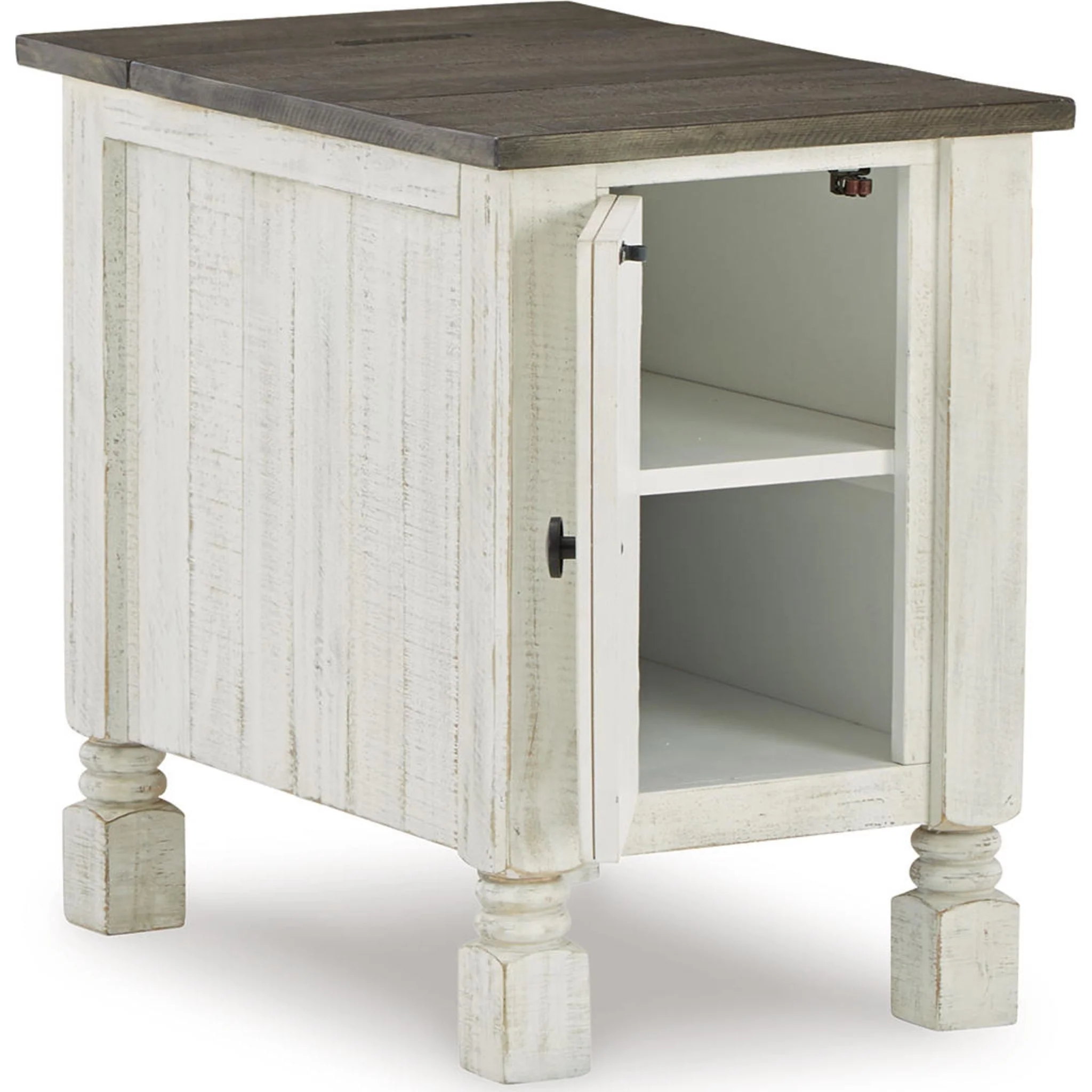 Havalance Chair Side End Table - White/Gray - Image 3
