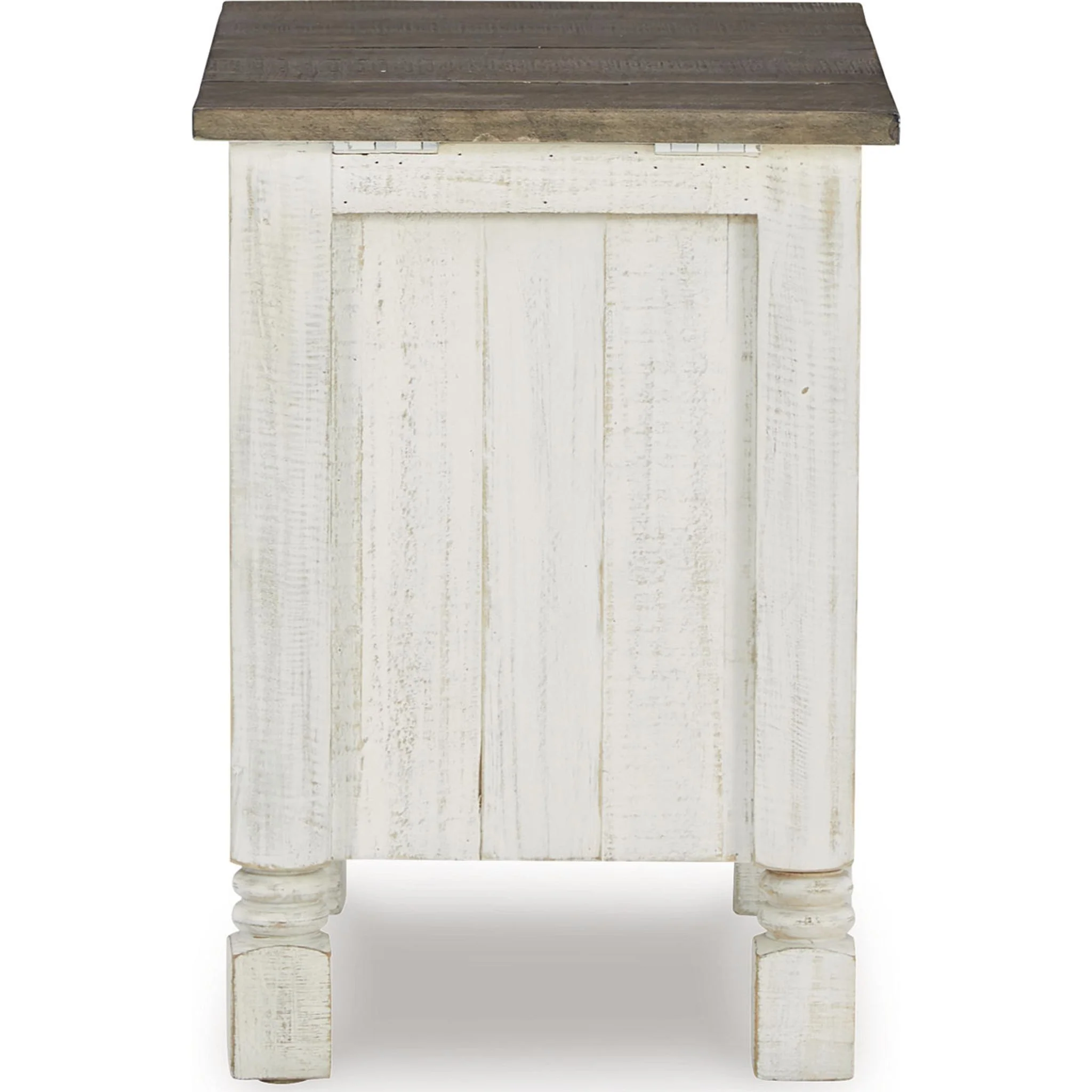 Havalance Chair Side End Table - White/Gray - Image 4