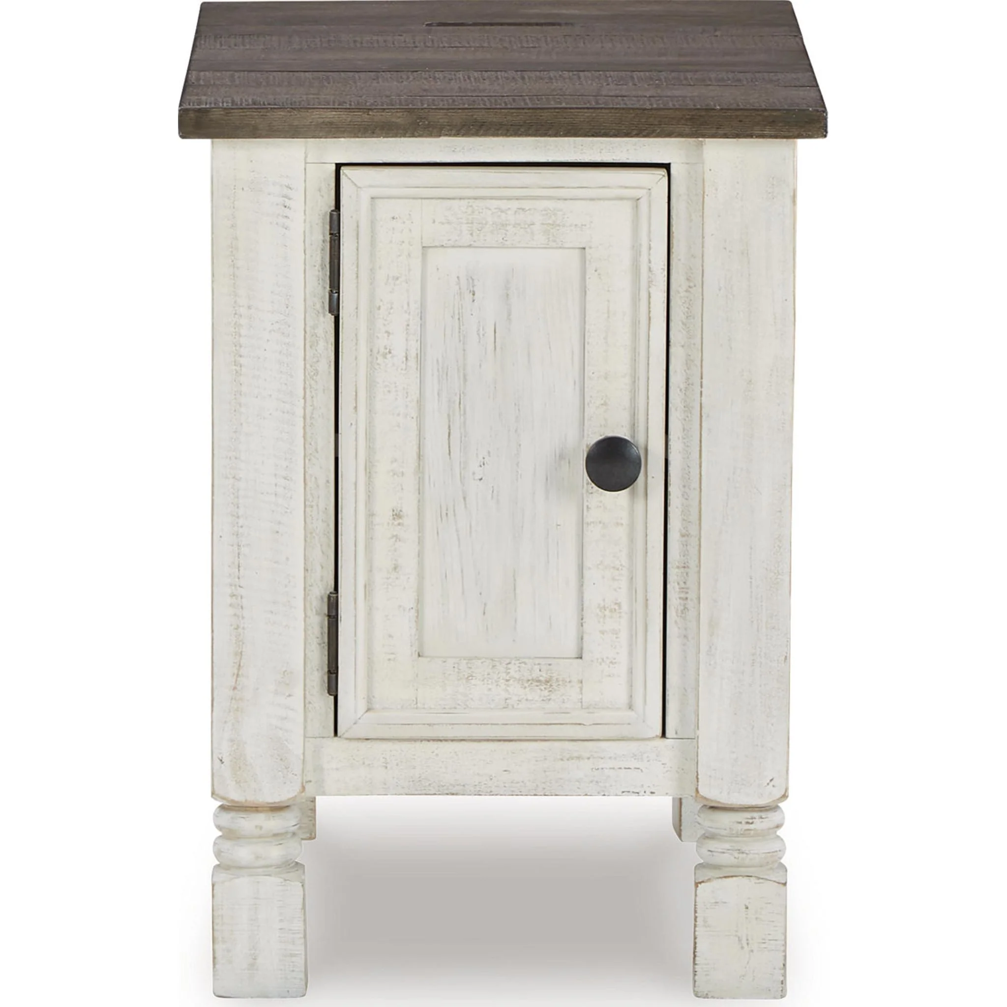 Havalance Chair Side End Table - White/Gray - Image 5
