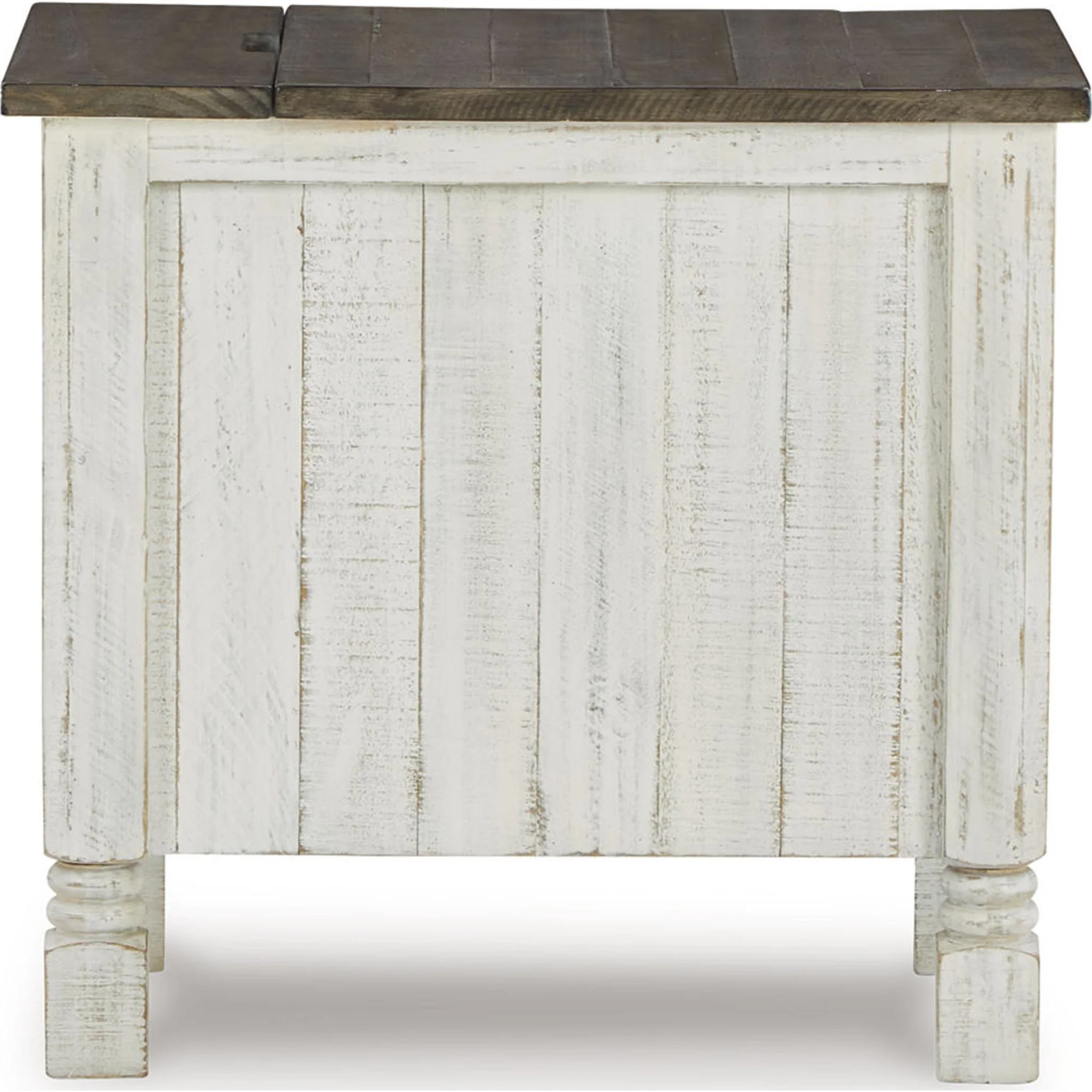 Havalance Chair Side End Table - White/Gray - Image 7