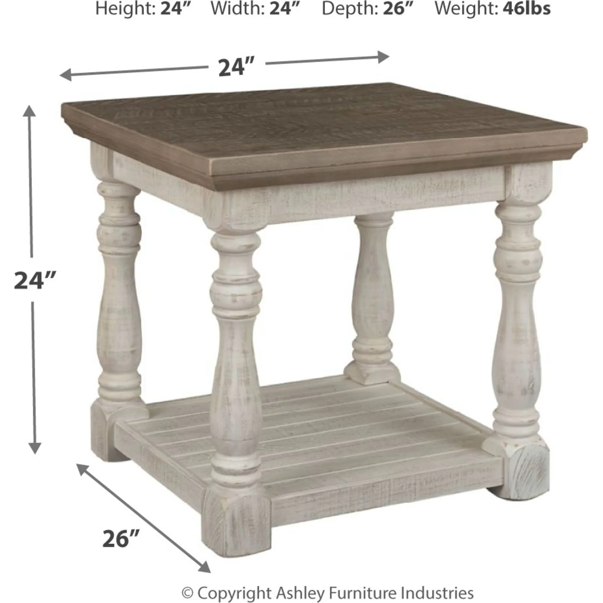 Havalance End Table - Gray/White - Image 4