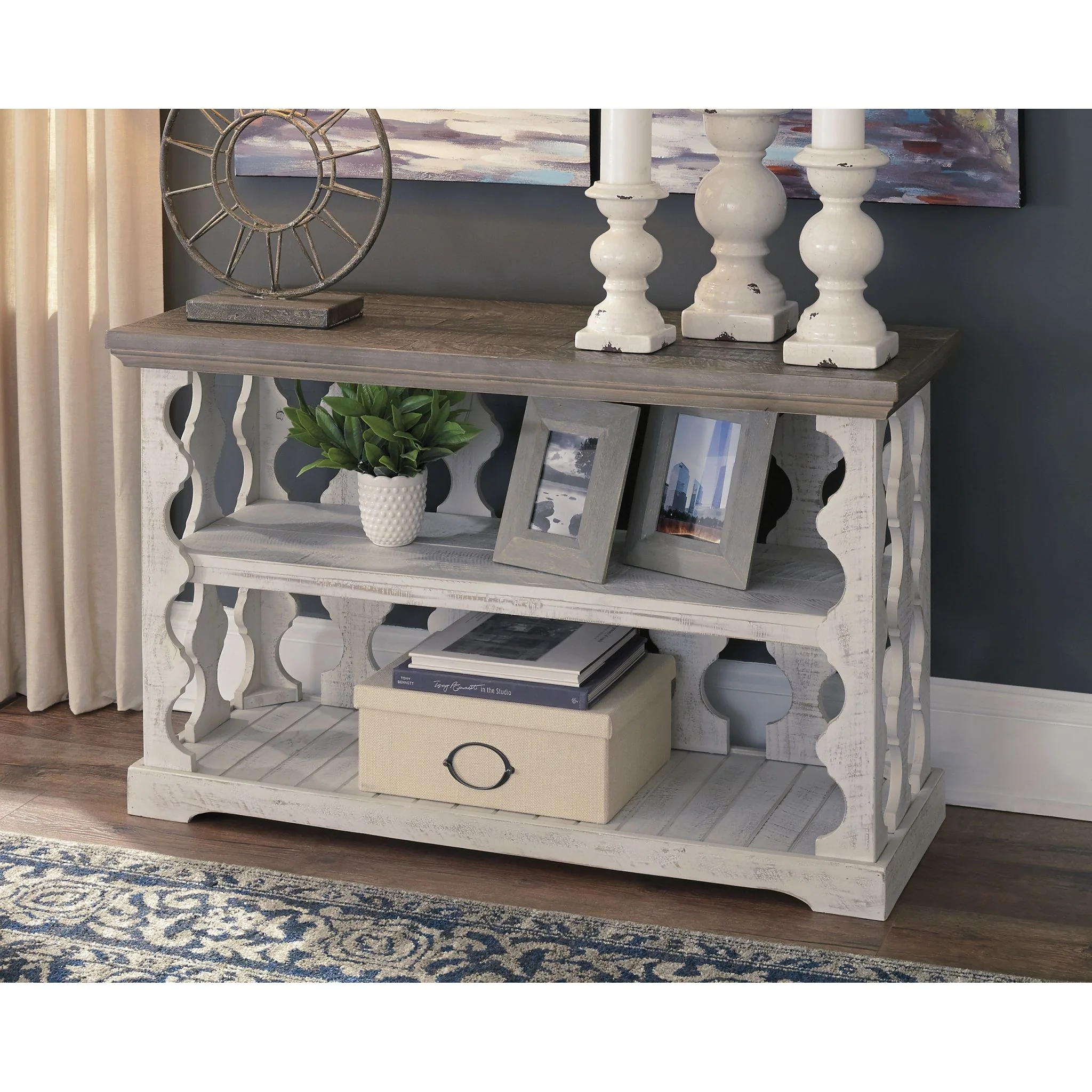Havalance Sofa Table - Gray/White - Image 2